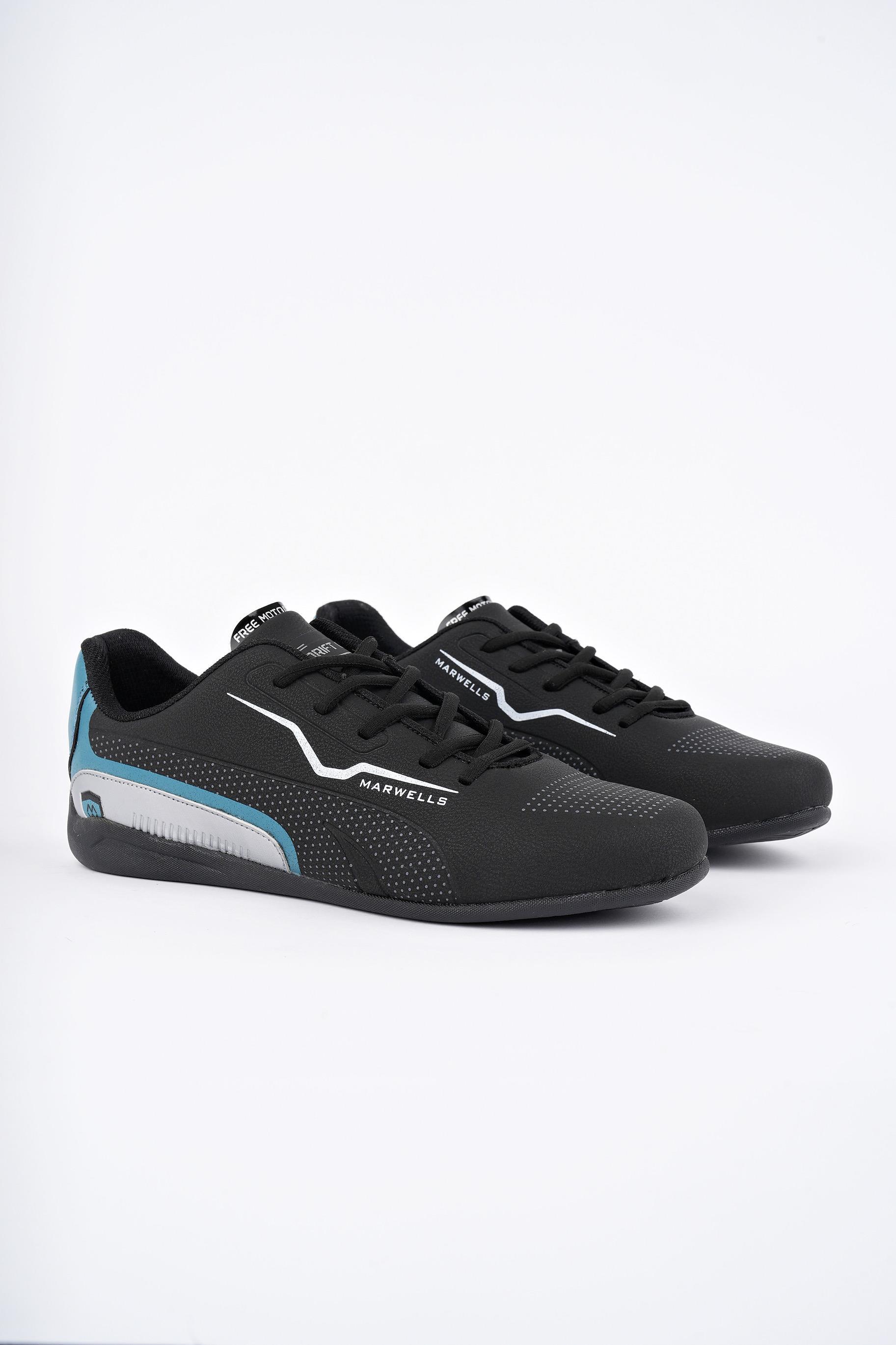 Modafrato FM-7070 Erkek Spor Ayakkabı Günlük Casual Sneakers Siyah - Mavi