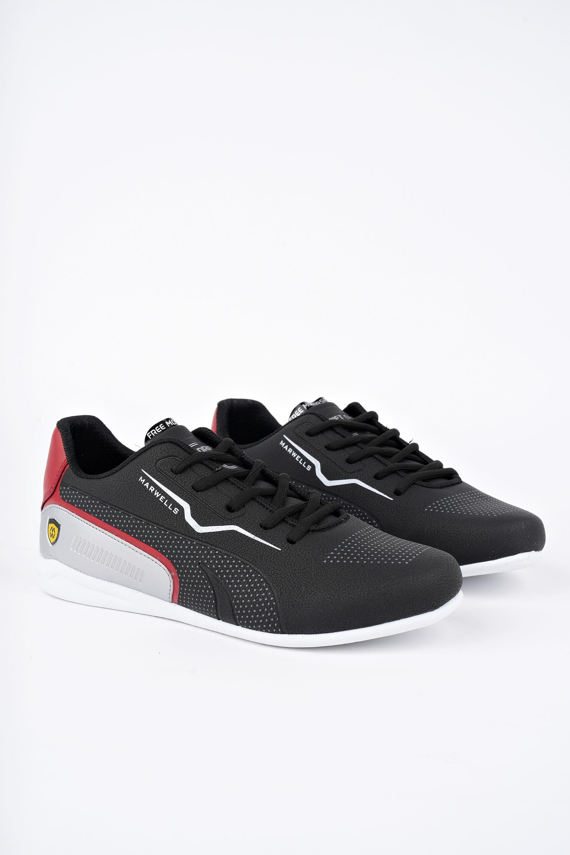 Modafrato FM-7070 Erkek Spor Ayakkabı Günlük Casual Sneakers Siyah - Kırmızı