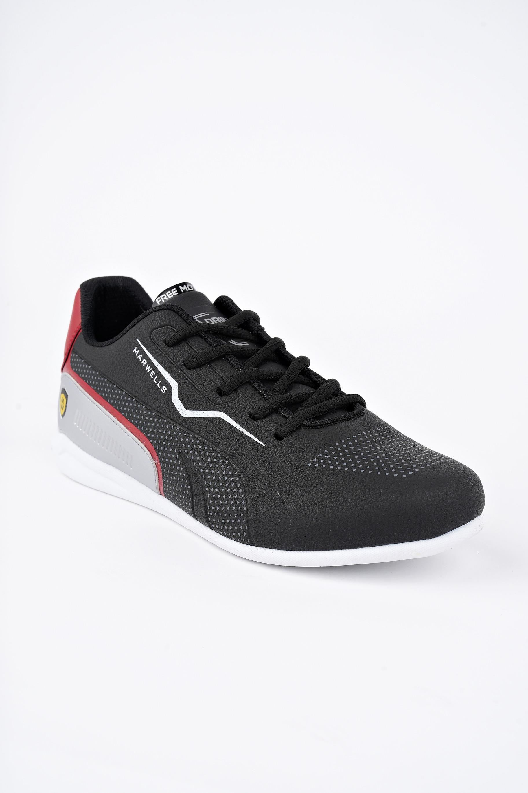 Modafrato FM-7070 Erkek Spor Ayakkabı Günlük Casual Sneakers Siyah - Kırmızı