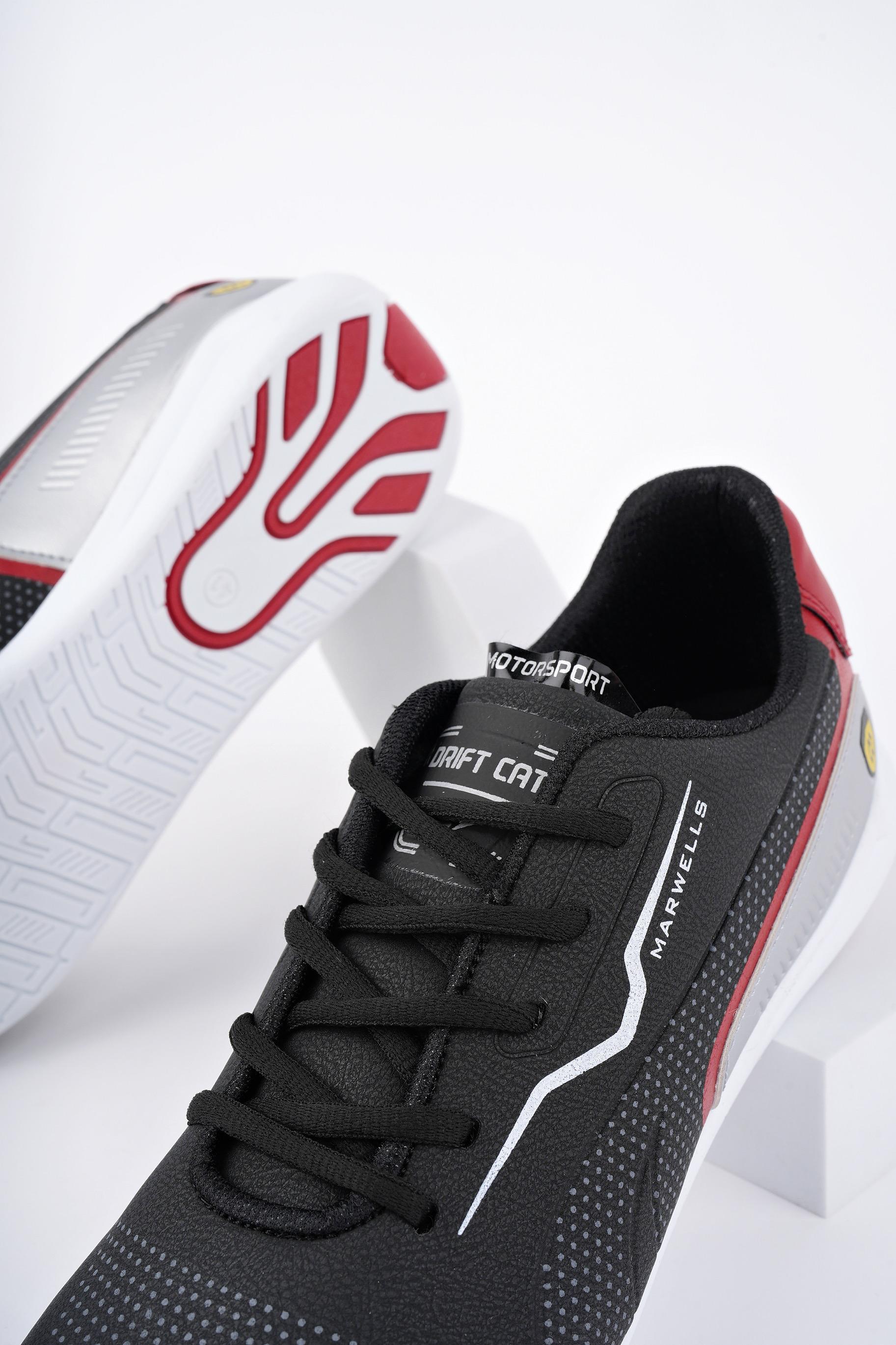 Modafrato FM-7070 Erkek Spor Ayakkabı Günlük Casual Sneakers Siyah - Kırmızı