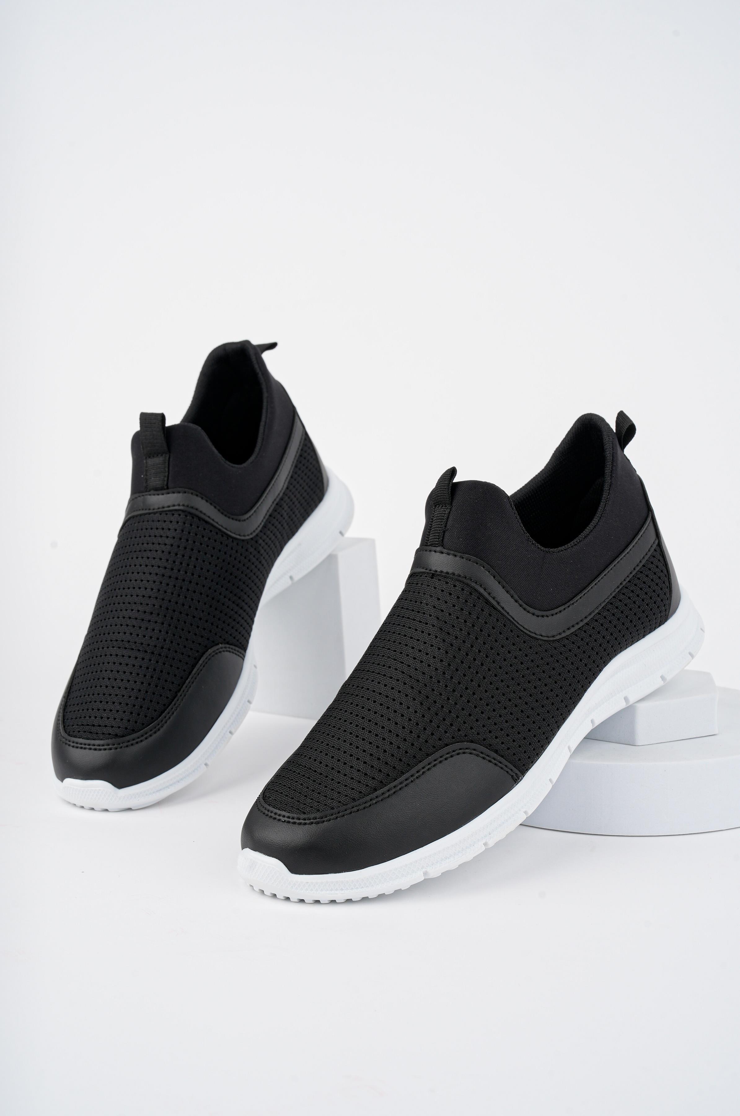 Modafrato M-100 Aqua Erkek Spor Ayakkabı Günlük Casual Sneakers Siyah-Beyaz
