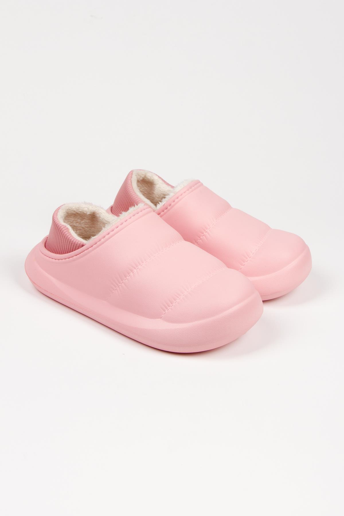Modafrato Paraşüt Kapalı İçi Yünlü Unisex Ev Terliği Kışlık Terlik Pembe