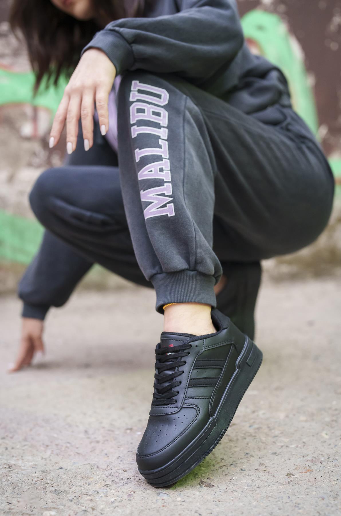 Modafrato URBAN Unisex Spor Ayakkabı Koşu Yürüyüş Ayakkabısı Siyah