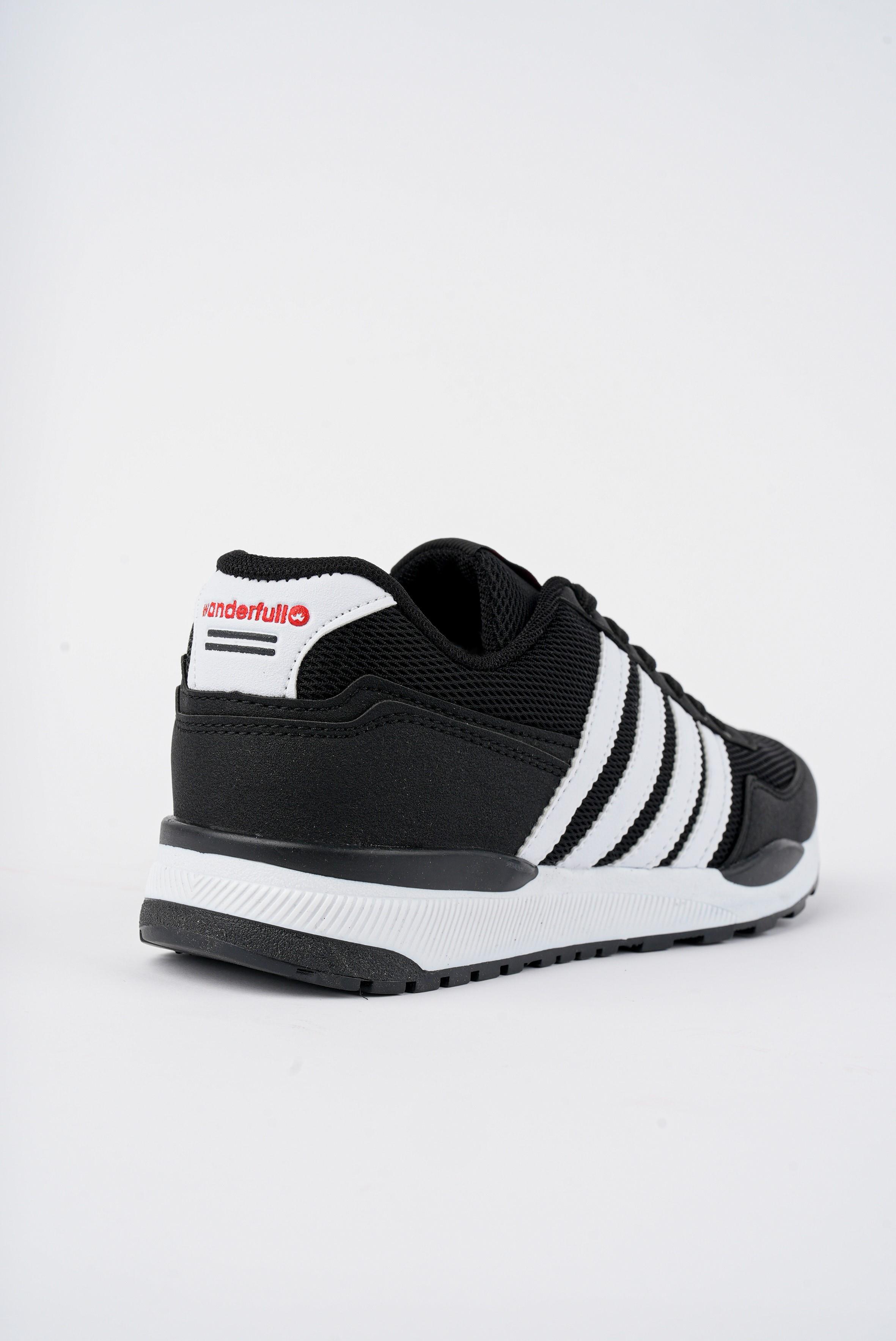 Modafrato Wnd-264 Erkek Spor Ayakkabı Günlük Casual Sneakers Siyah-Beyaz