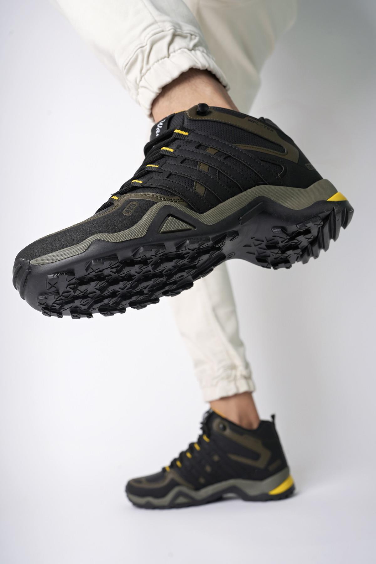 Modafrato WND-3014 Erkek Bot Kışlık Trekking Outdoor Siyah - Sarı