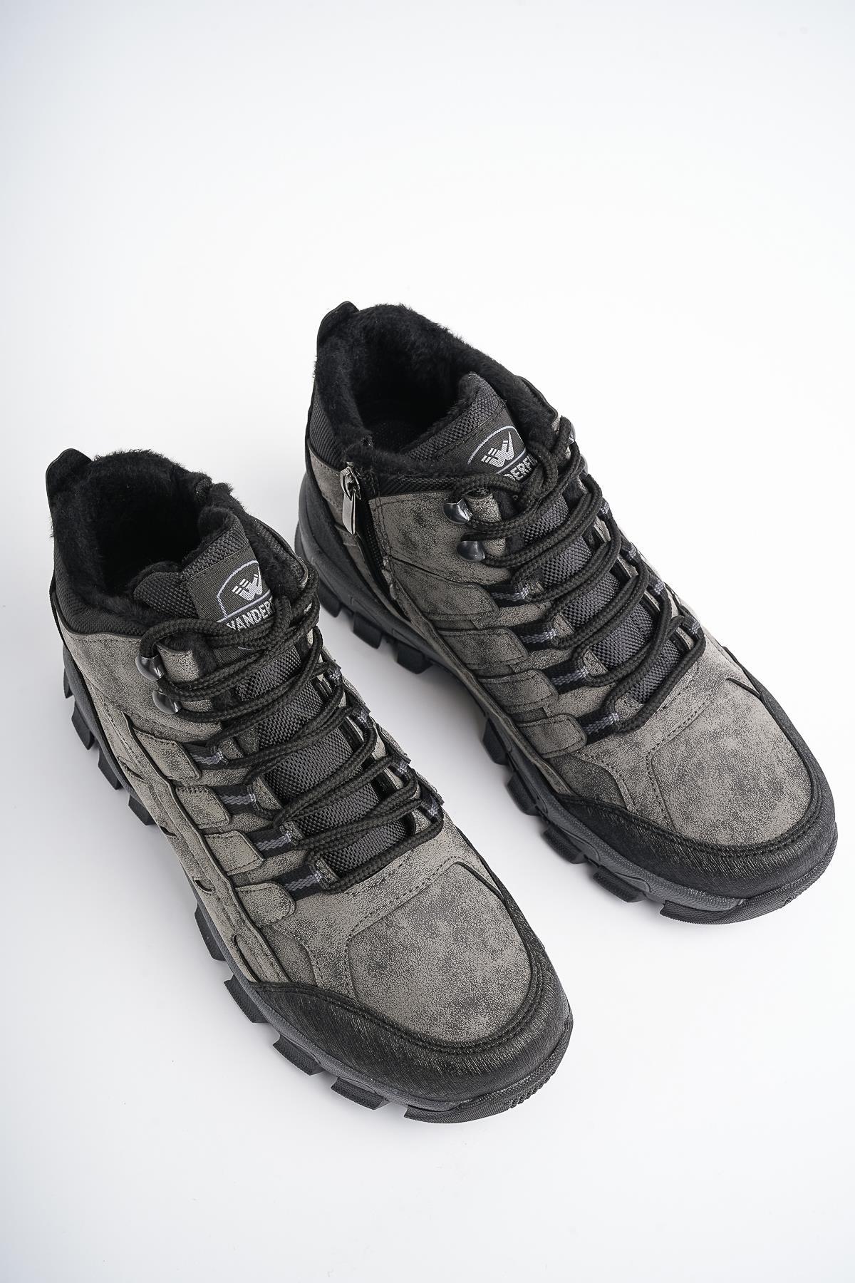 Modafrato WND-3017 Erkek Bot Kışlık Trekking Outdoor Sneaker Soğuk Geçirmez Füme