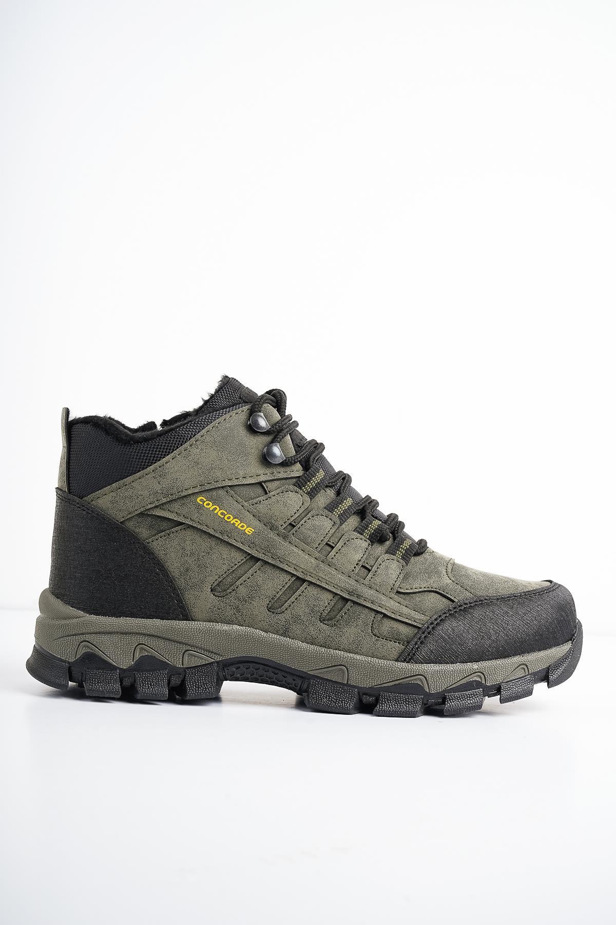 Modafrato WND-3017 Erkek Bot Kışlık Trekking Outdoor Sneaker Soğuk Geçirmez Haki