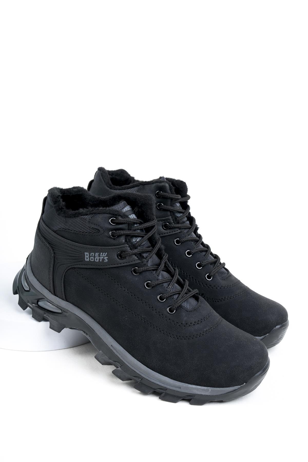 Modafrato WND-3021 Erkek Bot Kışlık Trekking Outdoor Siyah-Füme