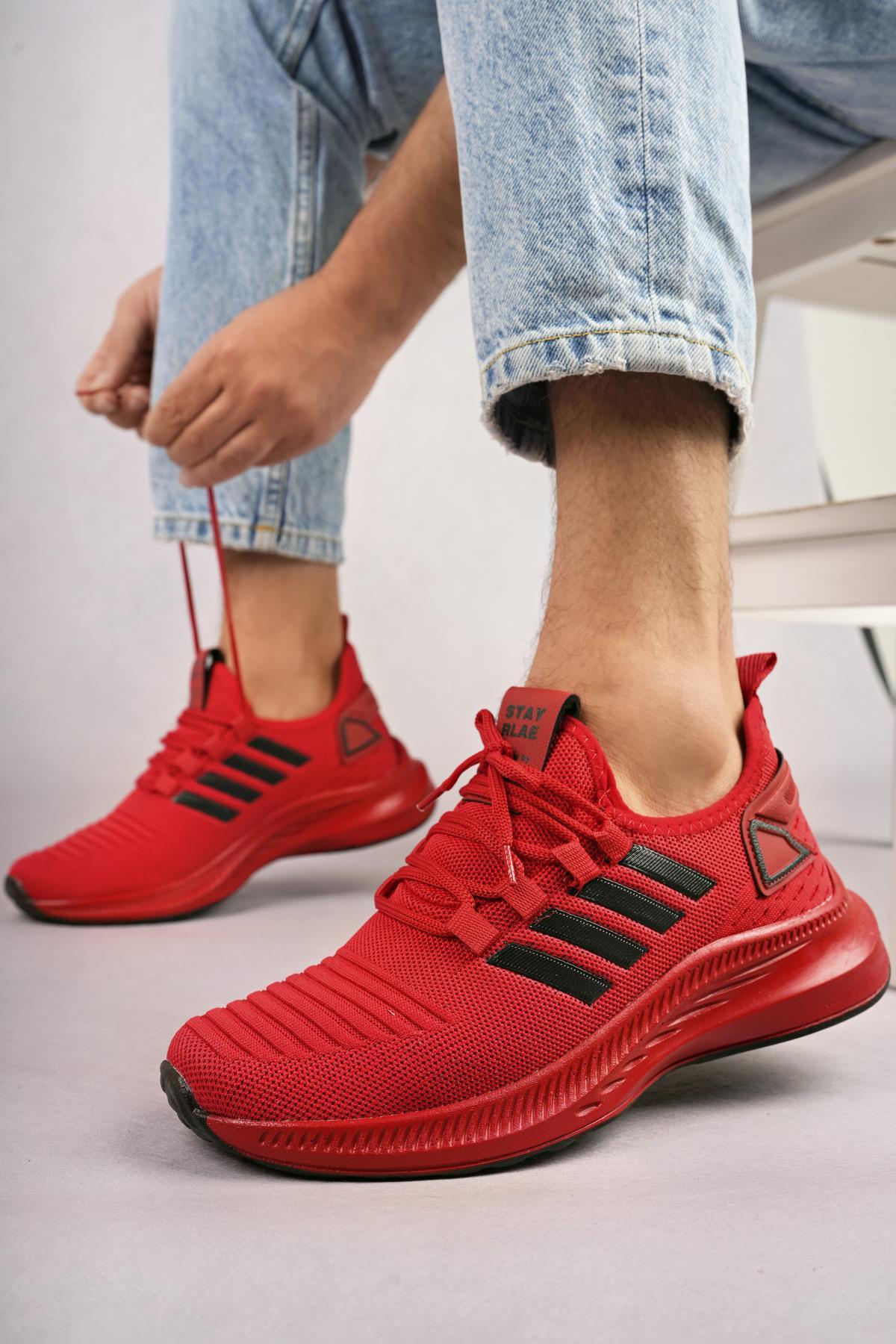 Modafrato WND-4094 Erkek Spor Ayakkabı Günlük Casual Sneakers Kırmızı