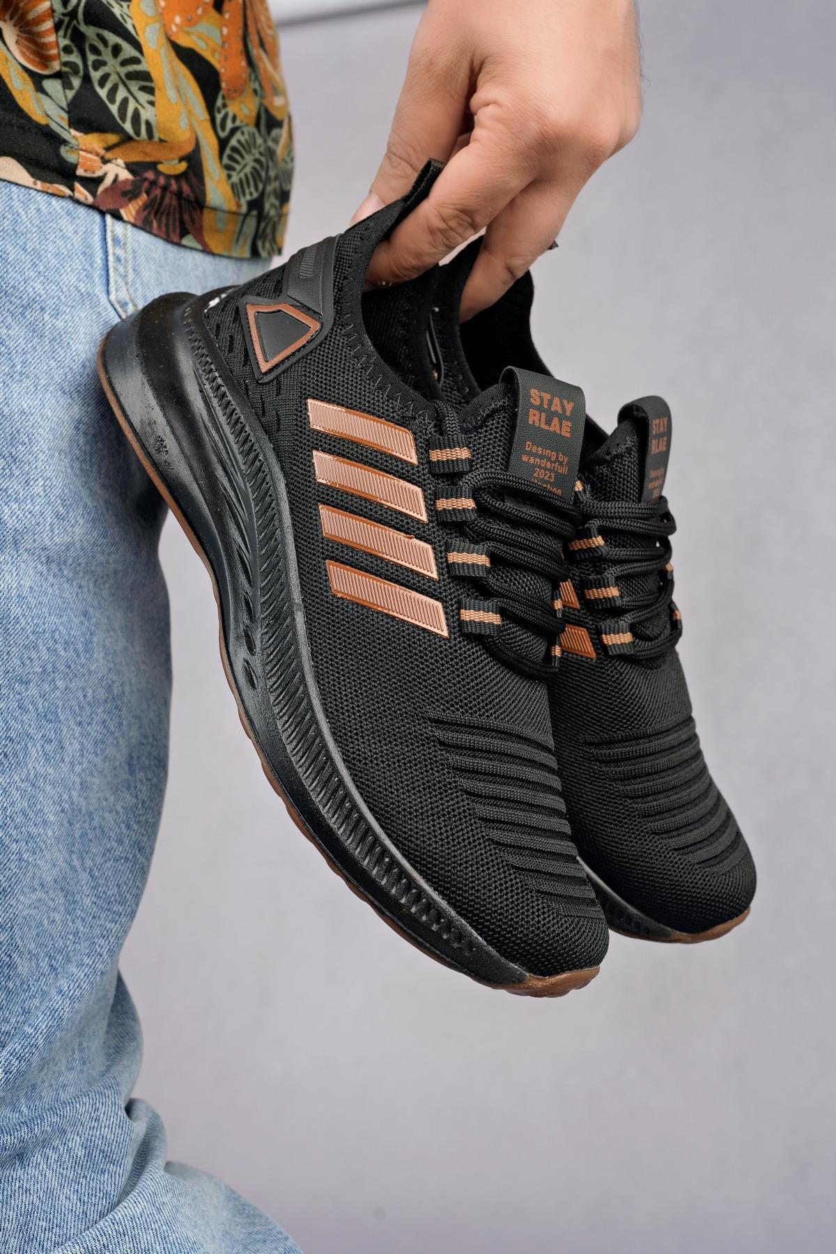Modafrato WND-4094 Erkek Spor Ayakkabı Günlük Casual Sneakers Siyah - Taba