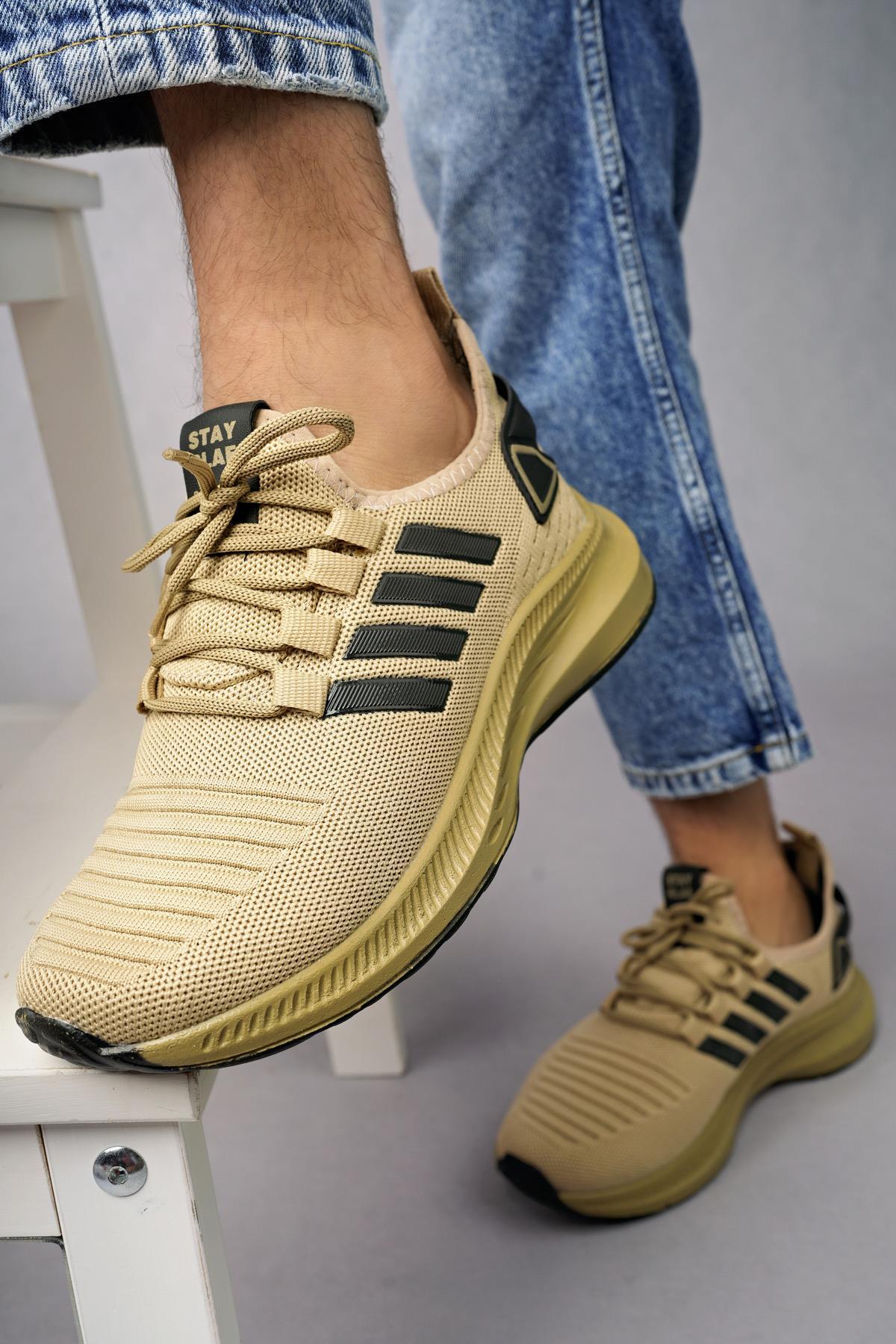 Modafrato WND-4094 Erkek Spor Ayakkabı Günlük Casual Sneakers Bej
