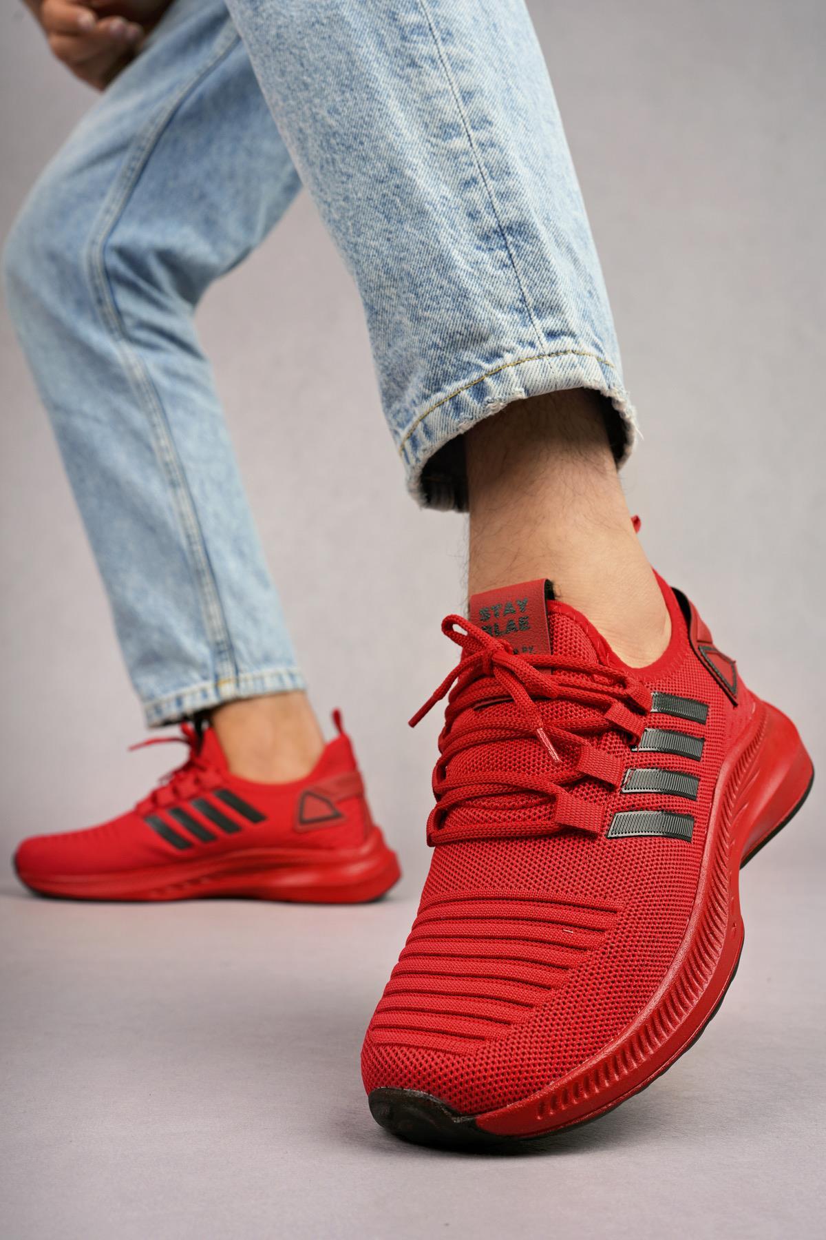 Modafrato WND-4094 Erkek Spor Ayakkabı Günlük Casual Sneakers Kırmızı