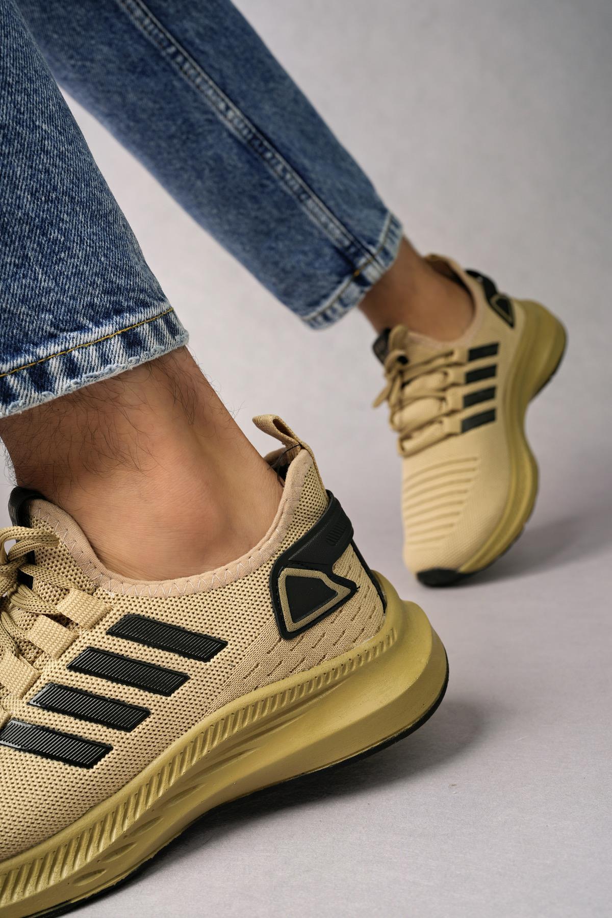 Modafrato WND-4094 Erkek Spor Ayakkabı Günlük Casual Sneakers Bej
