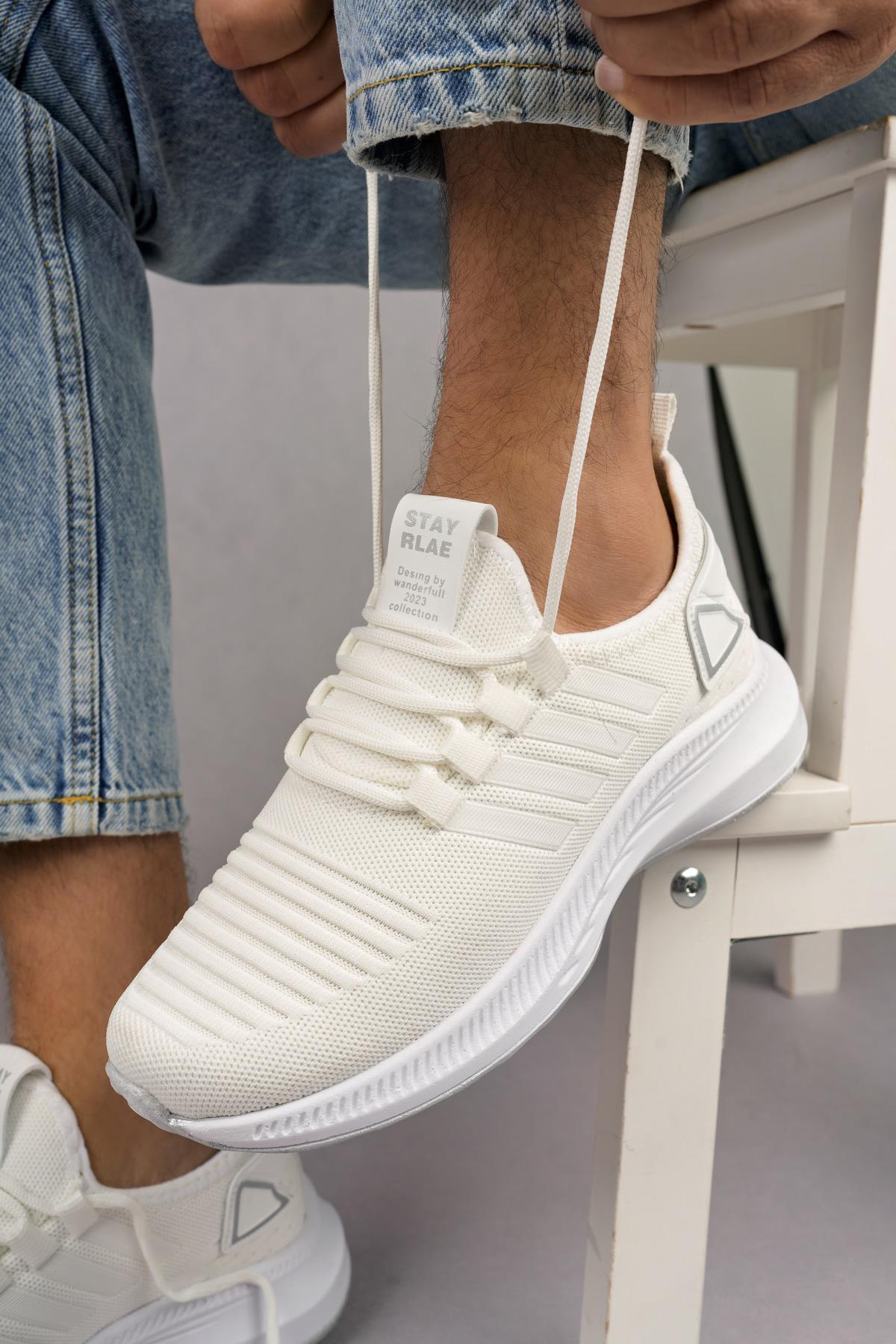 Modafrato WND-4094 Erkek Spor Ayakkabı Günlük Casual Sneakers Beyaz