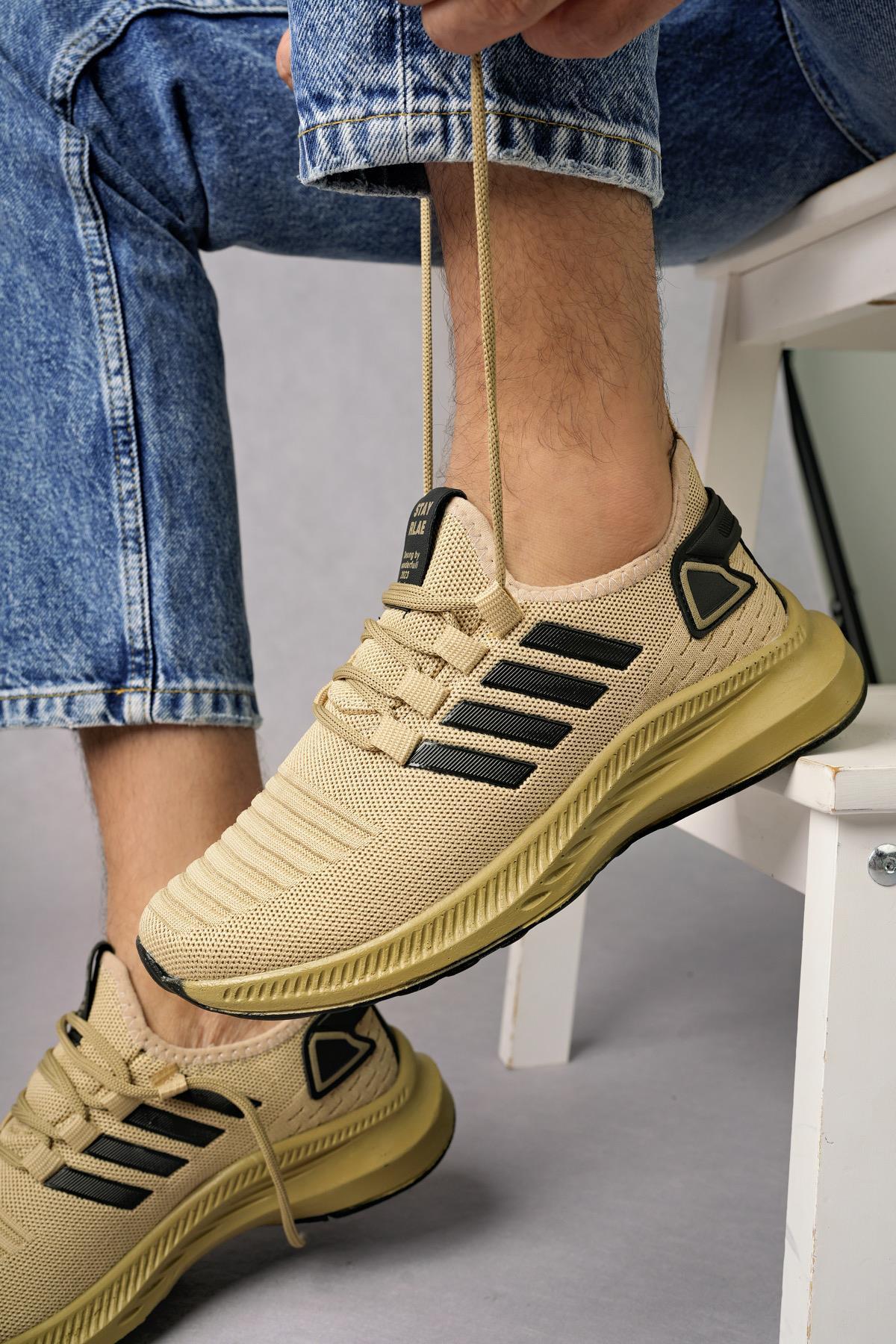 Modafrato WND-4094 Erkek Spor Ayakkabı Günlük Casual Sneakers Bej