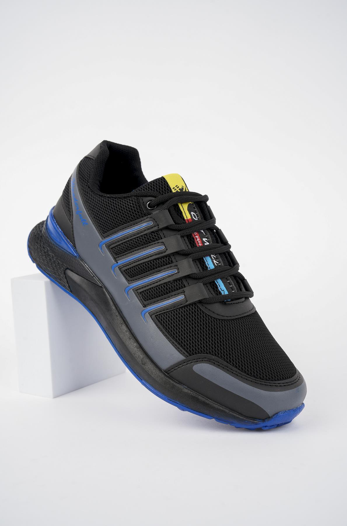 Modafrato Wnd-4099 Erkek Spor Ayakkabı Günlük Casual Sneakers Siyah - Mavi