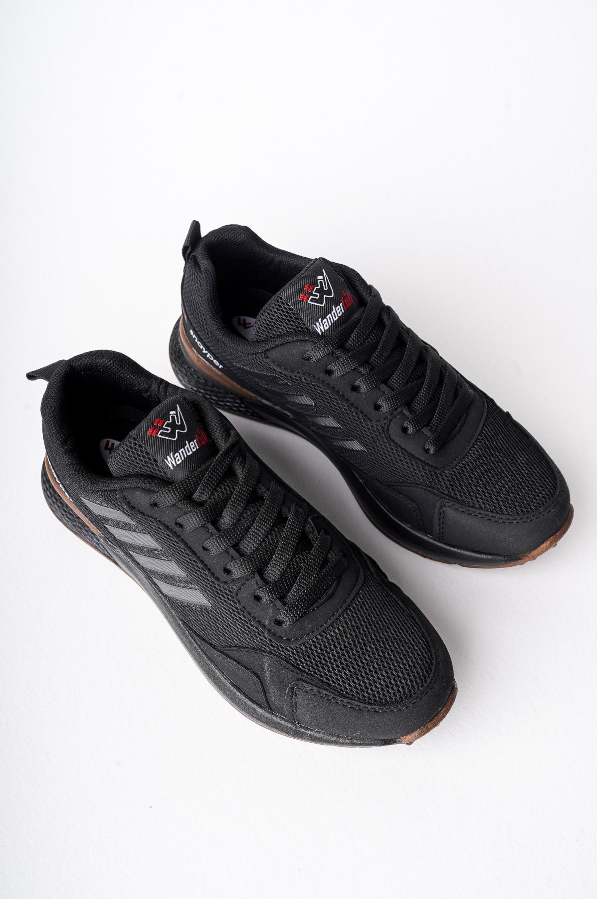 Modafrato Wnd-4109 Erkek Spor Ayakkabı Günlük Casual Sneakers Siyah - Taba