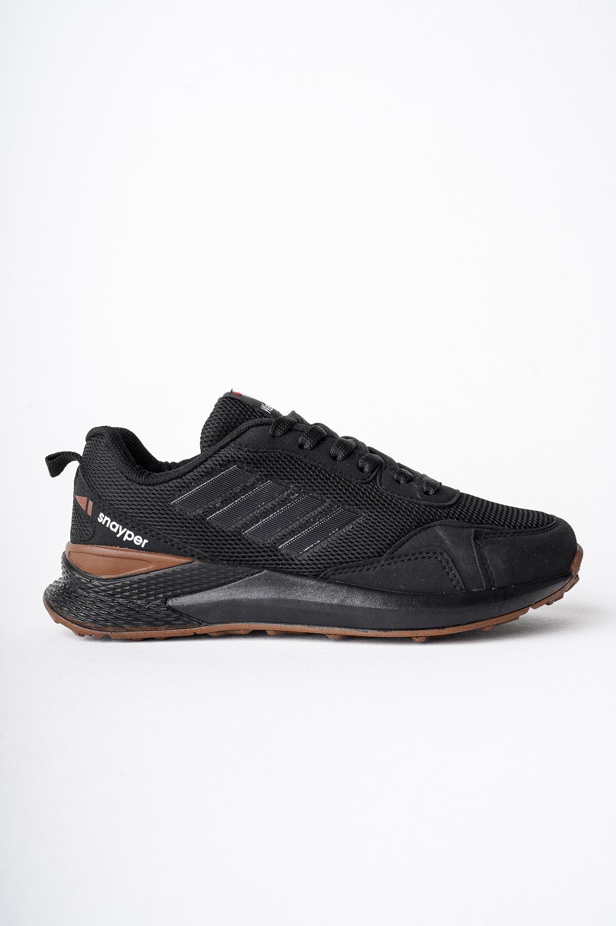 Modafrato Wnd-4109 Erkek Spor Ayakkabı Günlük Casual Sneakers Siyah - Taba