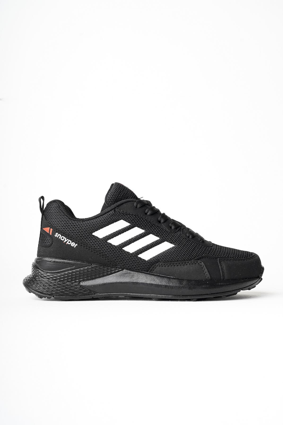 Modafrato Wnd-4109 Erkek Spor Ayakkabı Günlük Casual Sneakers Siyah-Beyaz