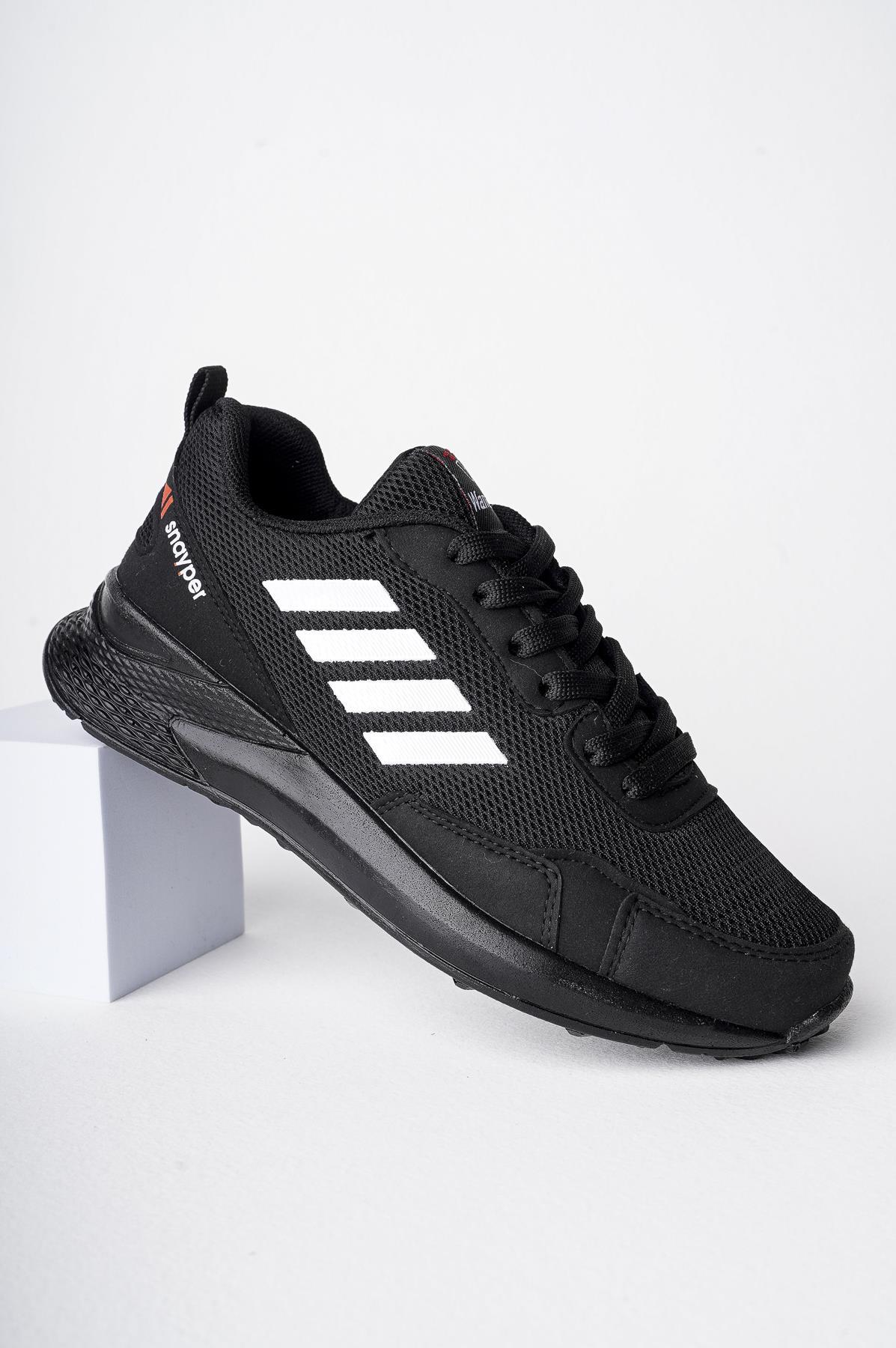 Modafrato Wnd-4109 Erkek Spor Ayakkabı Günlük Casual Sneakers Siyah-Beyaz