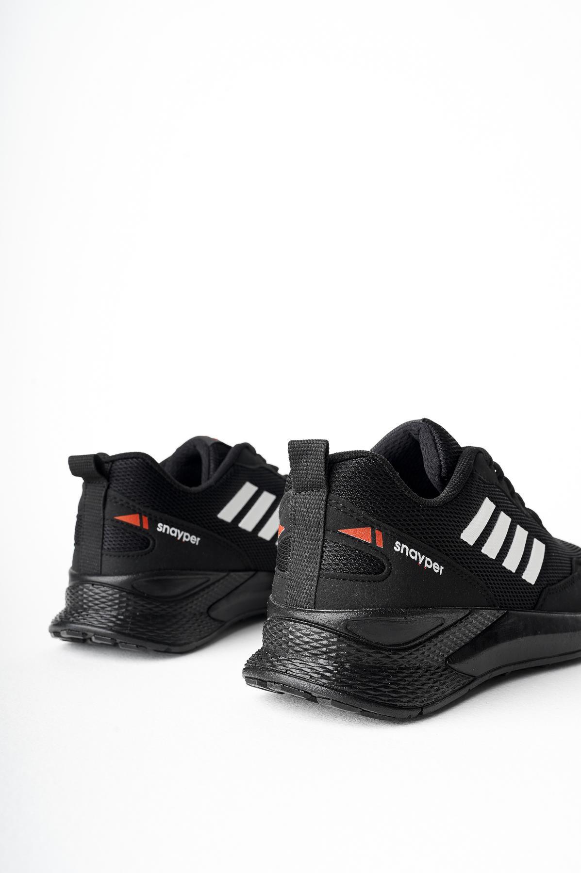 Modafrato Wnd-4109 Erkek Spor Ayakkabı Günlük Casual Sneakers Siyah-Beyaz