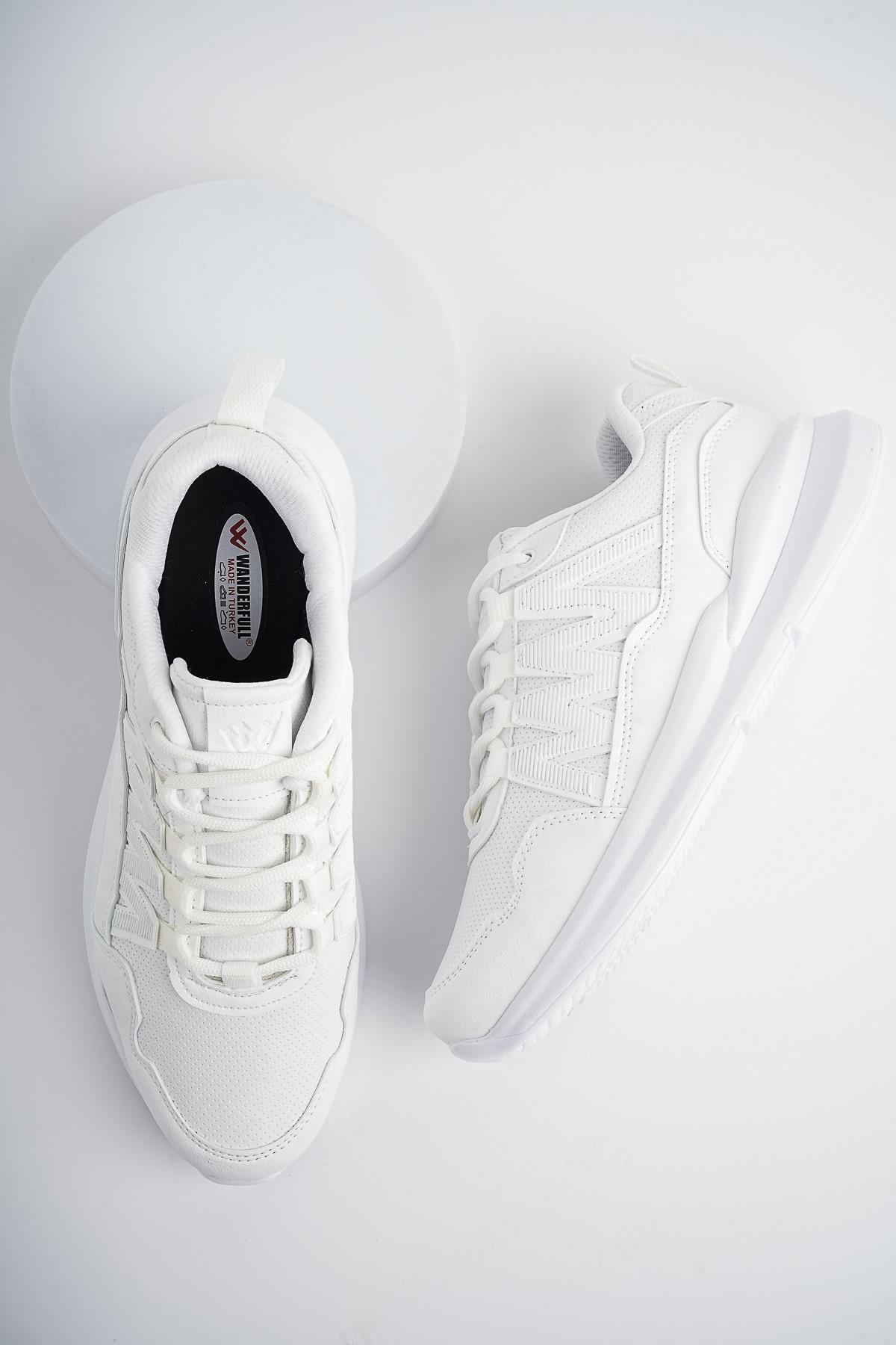 Modafrato WND-4139 Erkek Sneaker Kışlık Trekking Outdoor Soğuk Geçirmez Beyaz