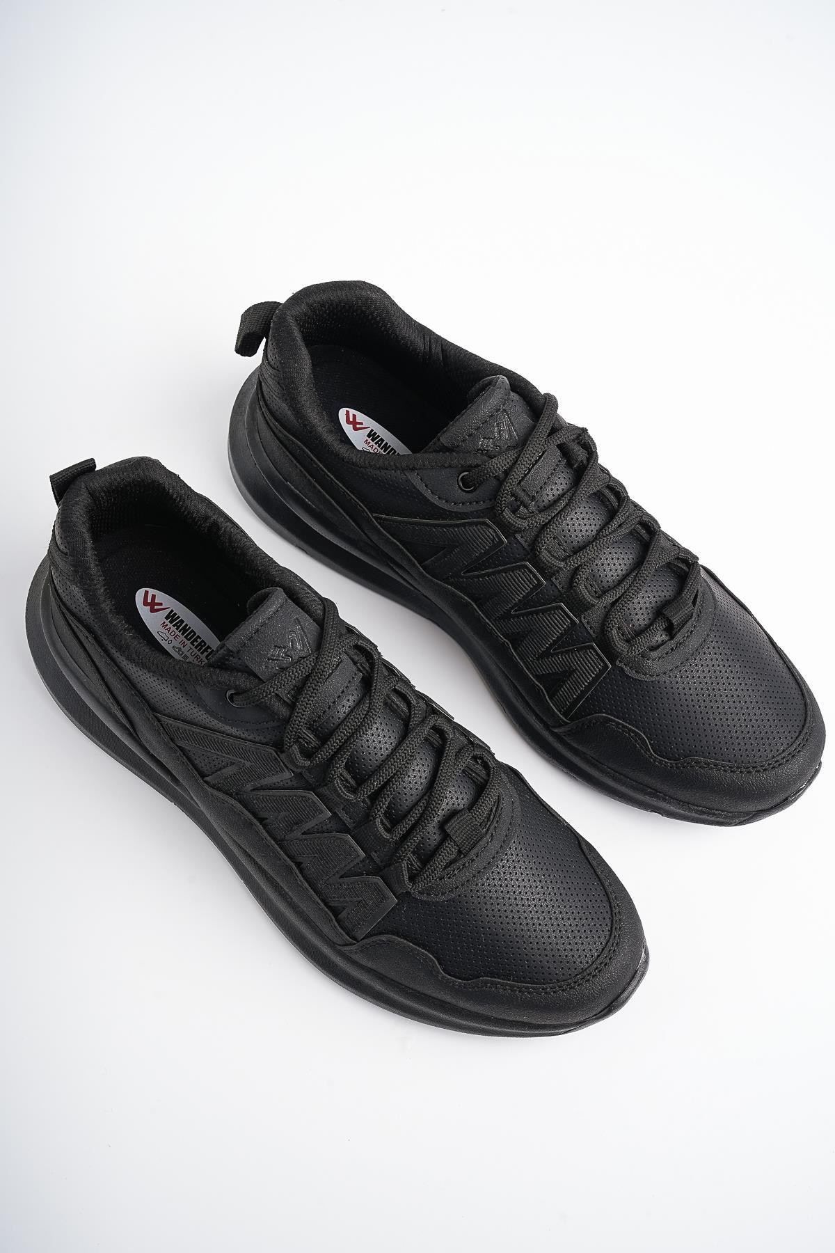Modafrato WND-4139 Erkek Sneaker Kışlık Trekking Outdoor Soğuk Geçirmez Siyah