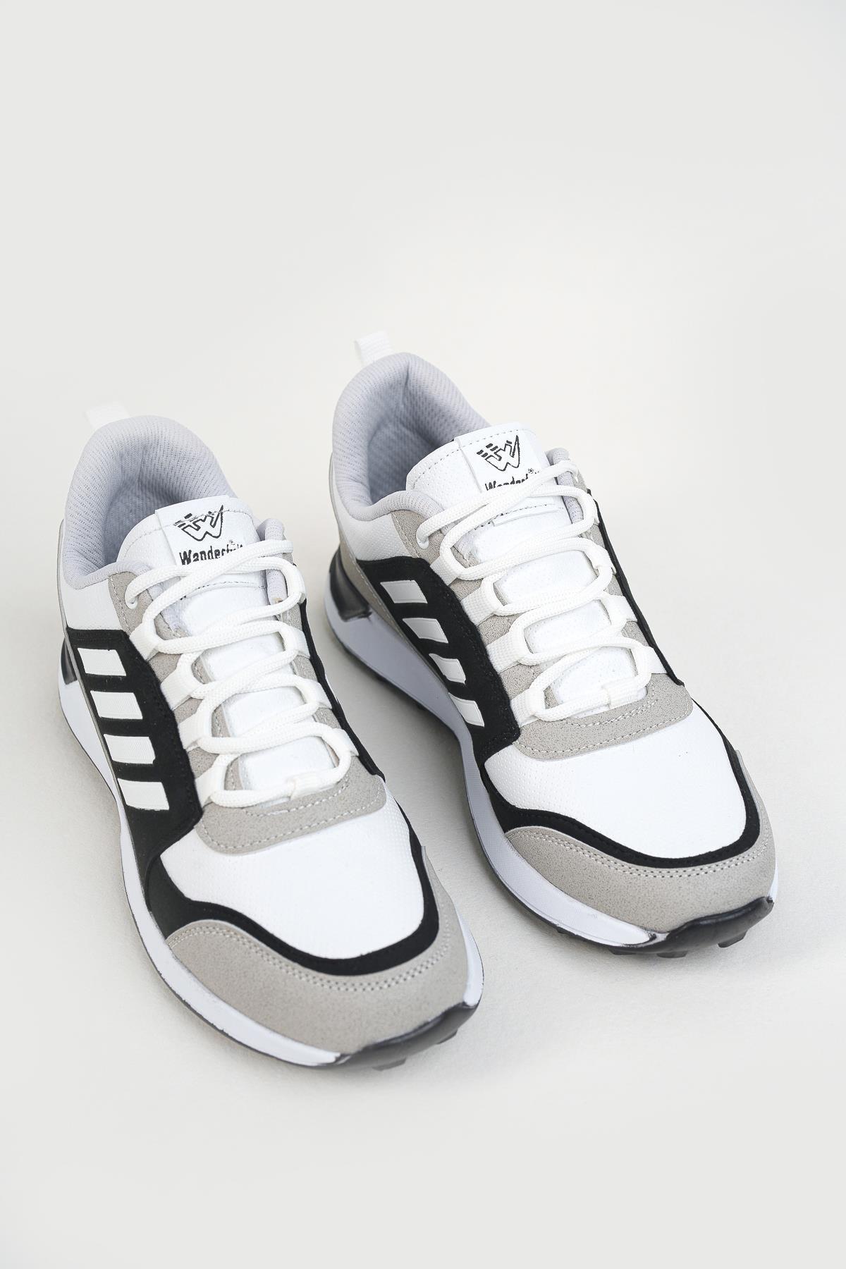Modafrato WND-4156 Erkek Sneaker Kışlık Outdoor Soğuk Geçirmez Beyaz - Siyah