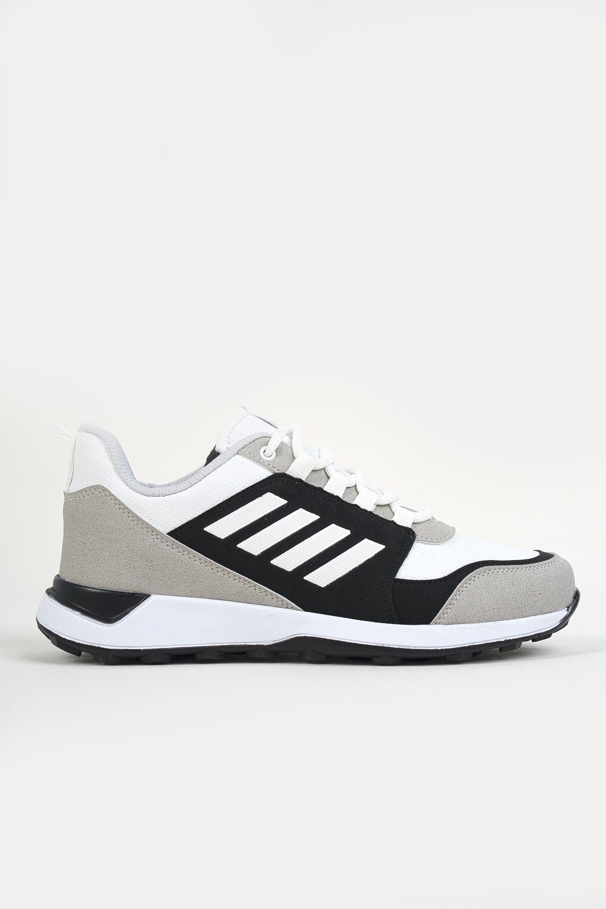 Modafrato WND-4156 Erkek Sneaker Kışlık Outdoor Soğuk Geçirmez Beyaz - Siyah