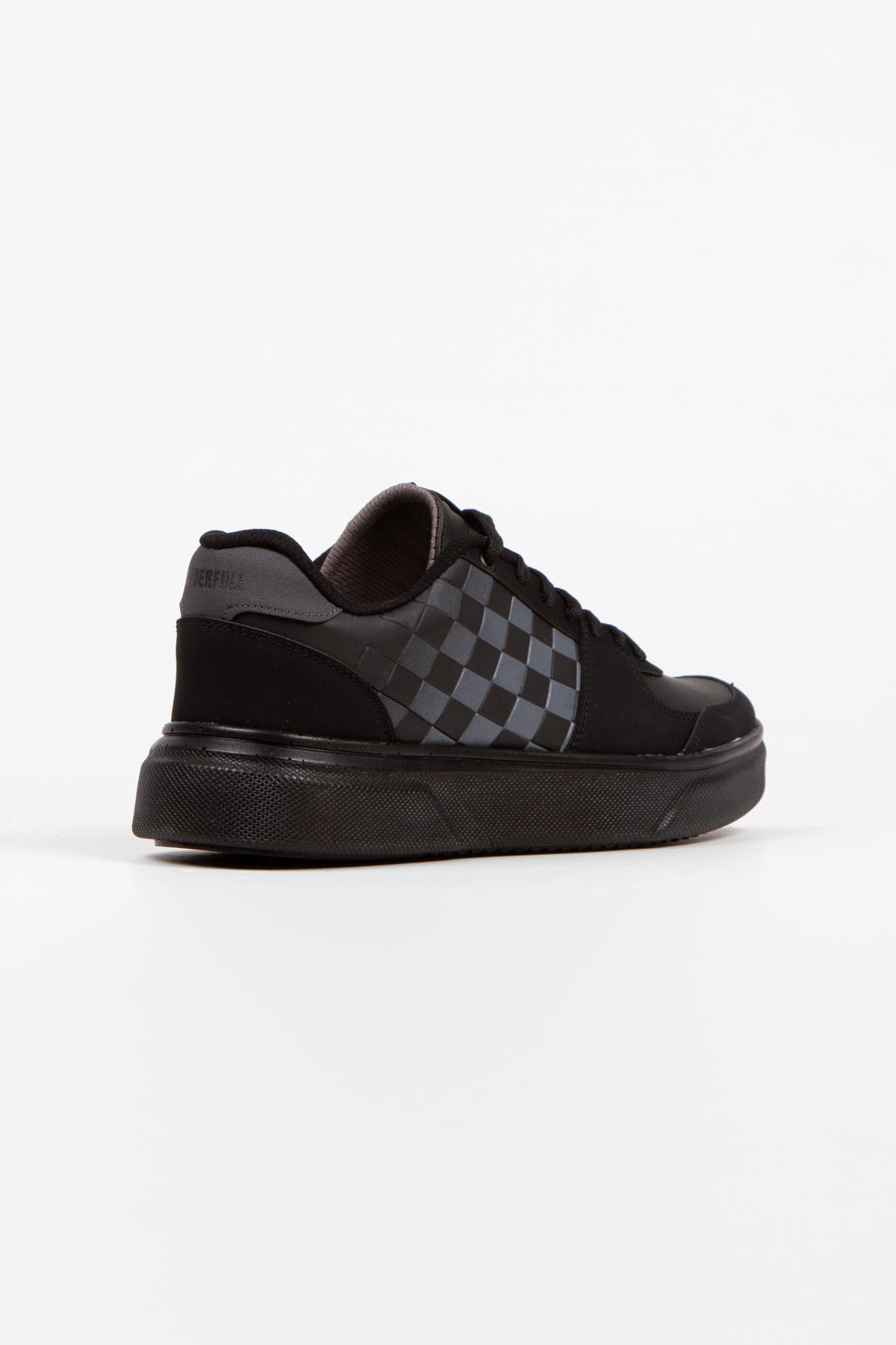 Modafrato Wnd-4181 Erkek Spor Ayakkabı Günlük Casual Sneakers Siyah-Füme