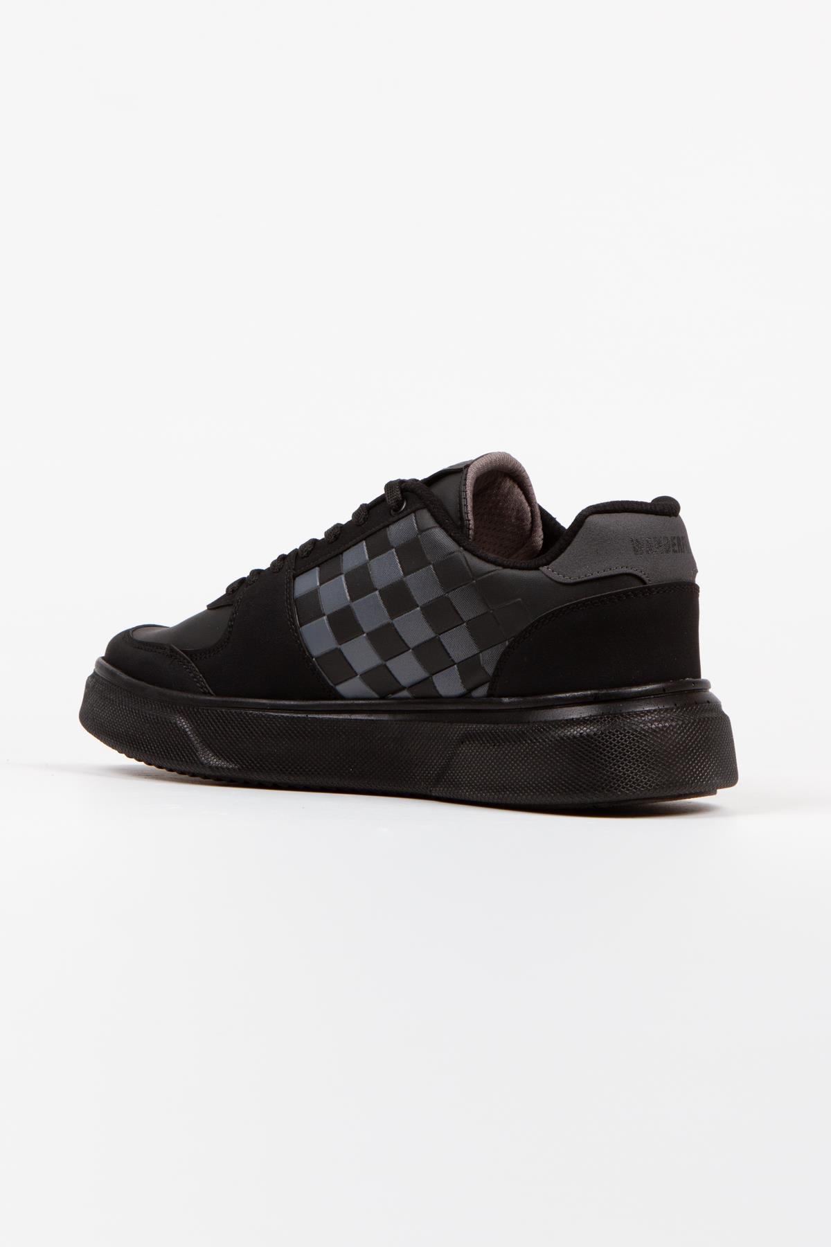Modafrato Wnd-4181 Erkek Spor Ayakkabı Günlük Casual Sneakers Siyah-Füme