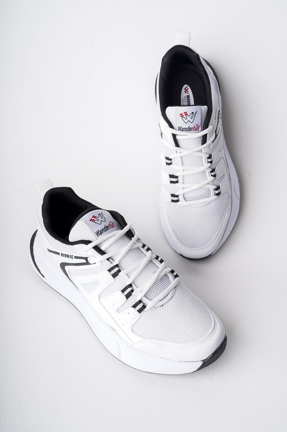 Modafrato Wnd-4200 Erkek Spor Ayakkabı Günlük Casual Sneakers Beyaz - Siyah