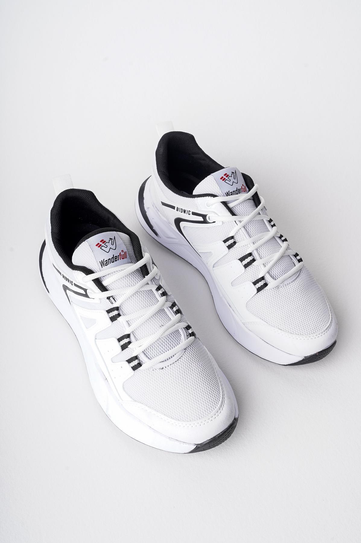 Modafrato Wnd-4200 Erkek Spor Ayakkabı Günlük Casual Sneakers Beyaz - Siyah