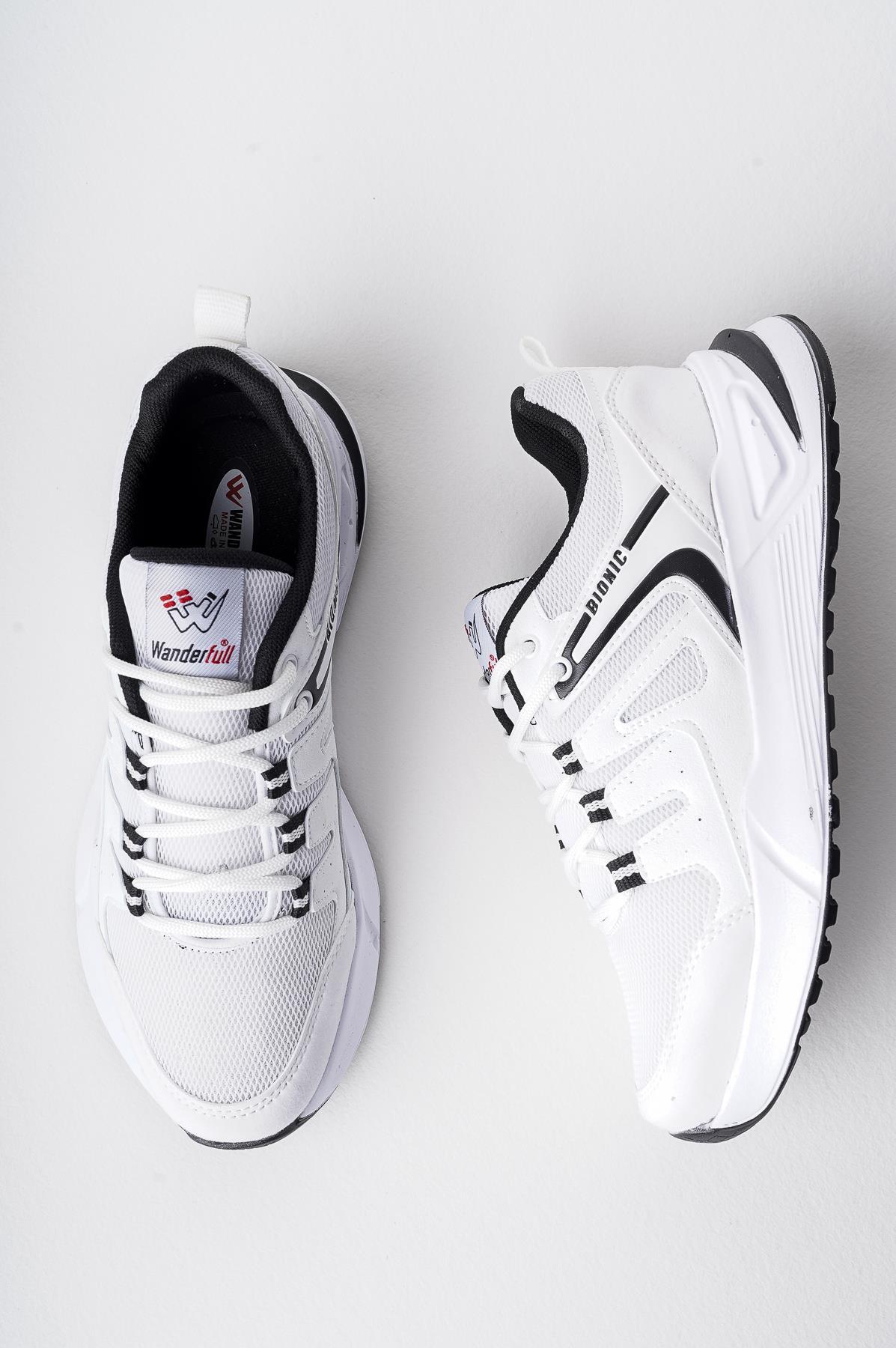 Modafrato Wnd-4200 Erkek Spor Ayakkabı Günlük Casual Sneakers Beyaz - Siyah