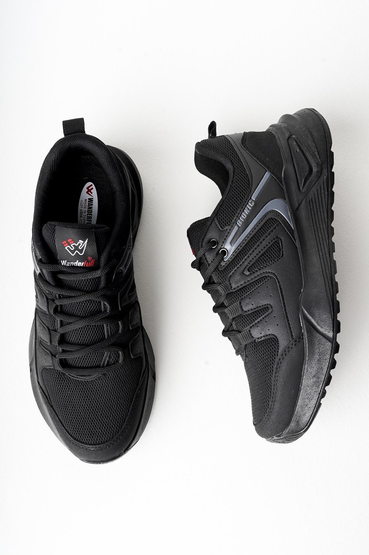 Modafrato Wnd-4212 Erkek Spor Ayakkabı Günlük Casual Sneakers Siyah