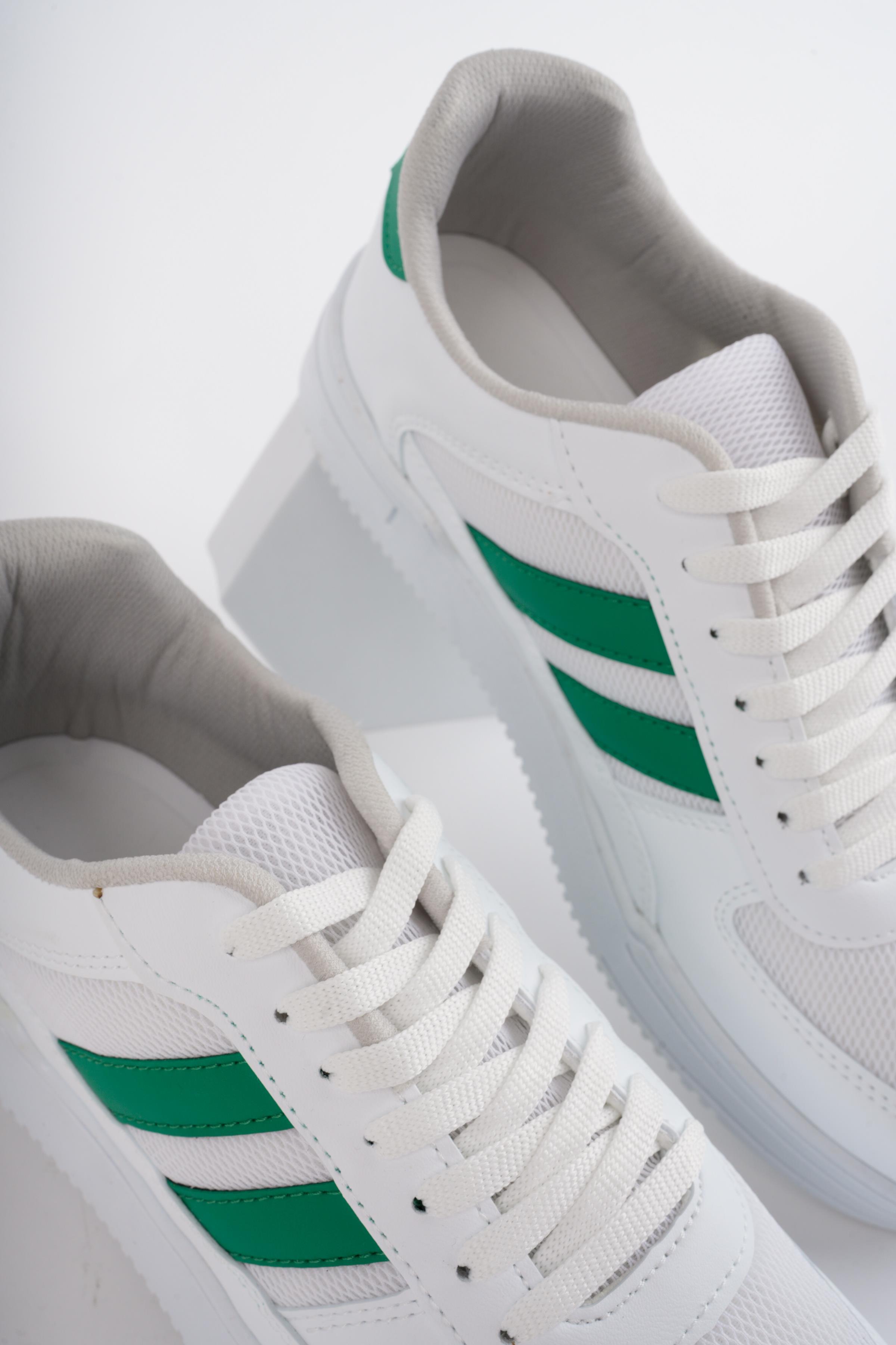 Modafrato Xstr-106 Erkek Spor Ayakkabı Günlük Casual Sneakers Beyaz - Yeşil