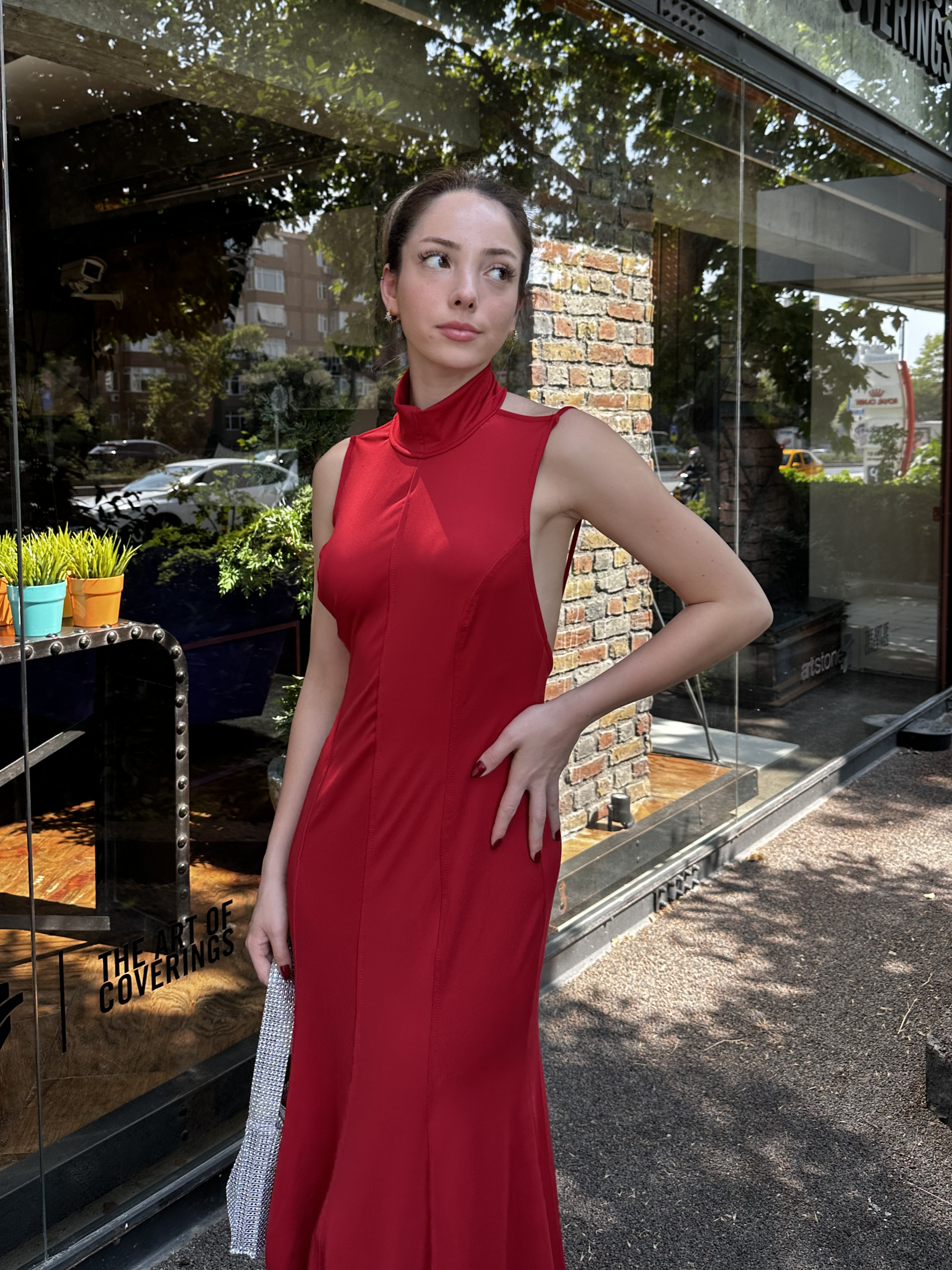 Katherine Dalgıç Elbise Kırmızı