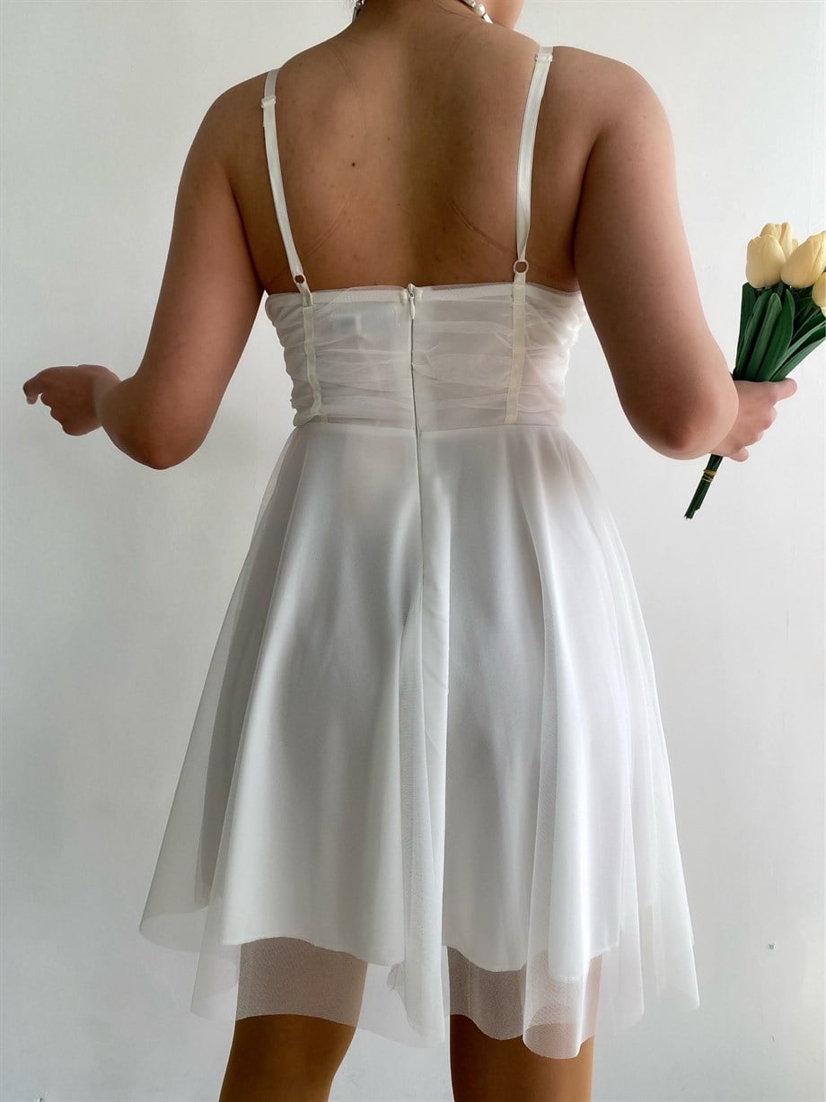 Lover Tül Elbise Beyaz
