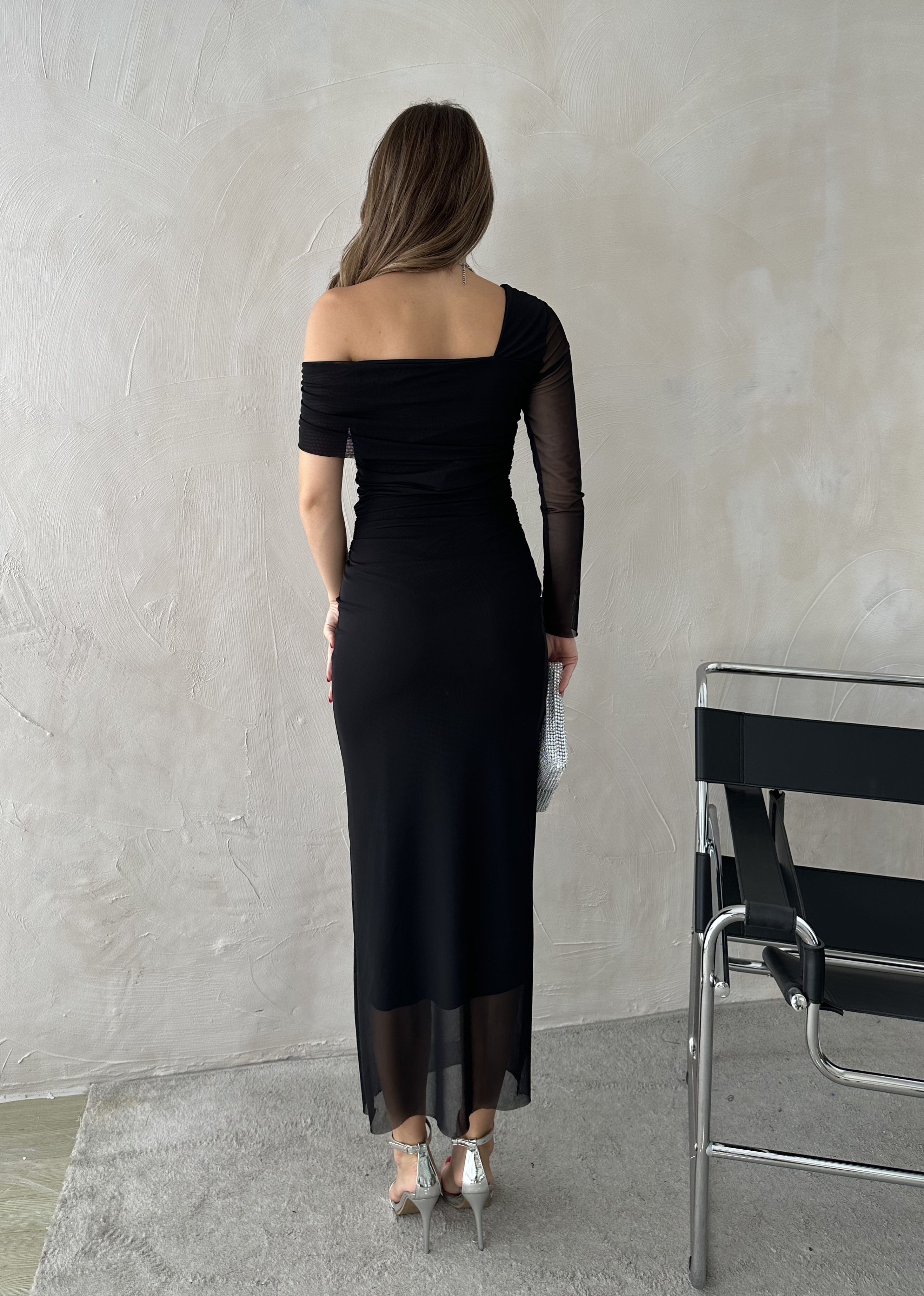 Olivia Tül Elbise Siyah