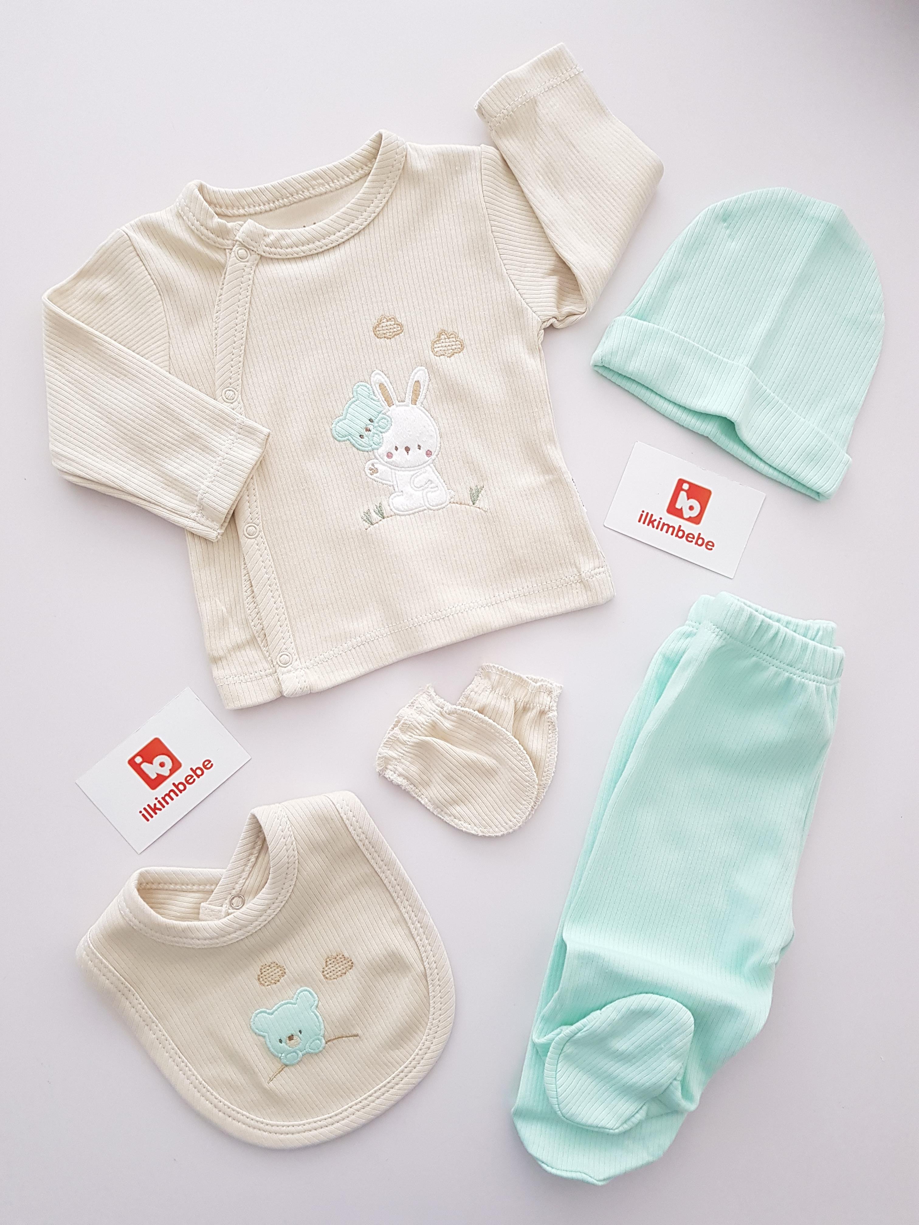 Ayı ve Tavşan 5li set - ERKEK BEBEK