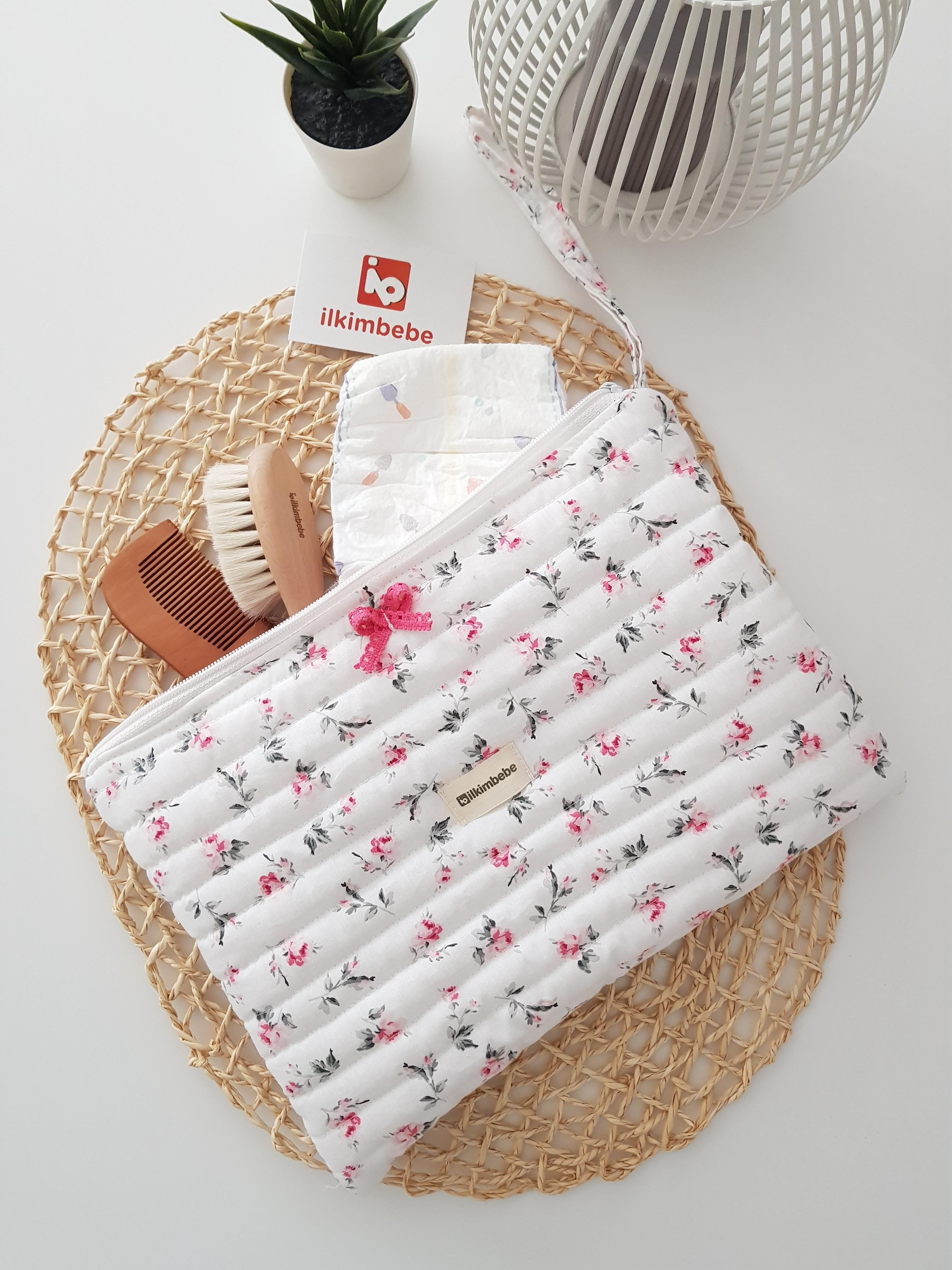 Çiçekli Makyaj , Bebek Bakım , Organizer Çantası - ERKEK BEBEK