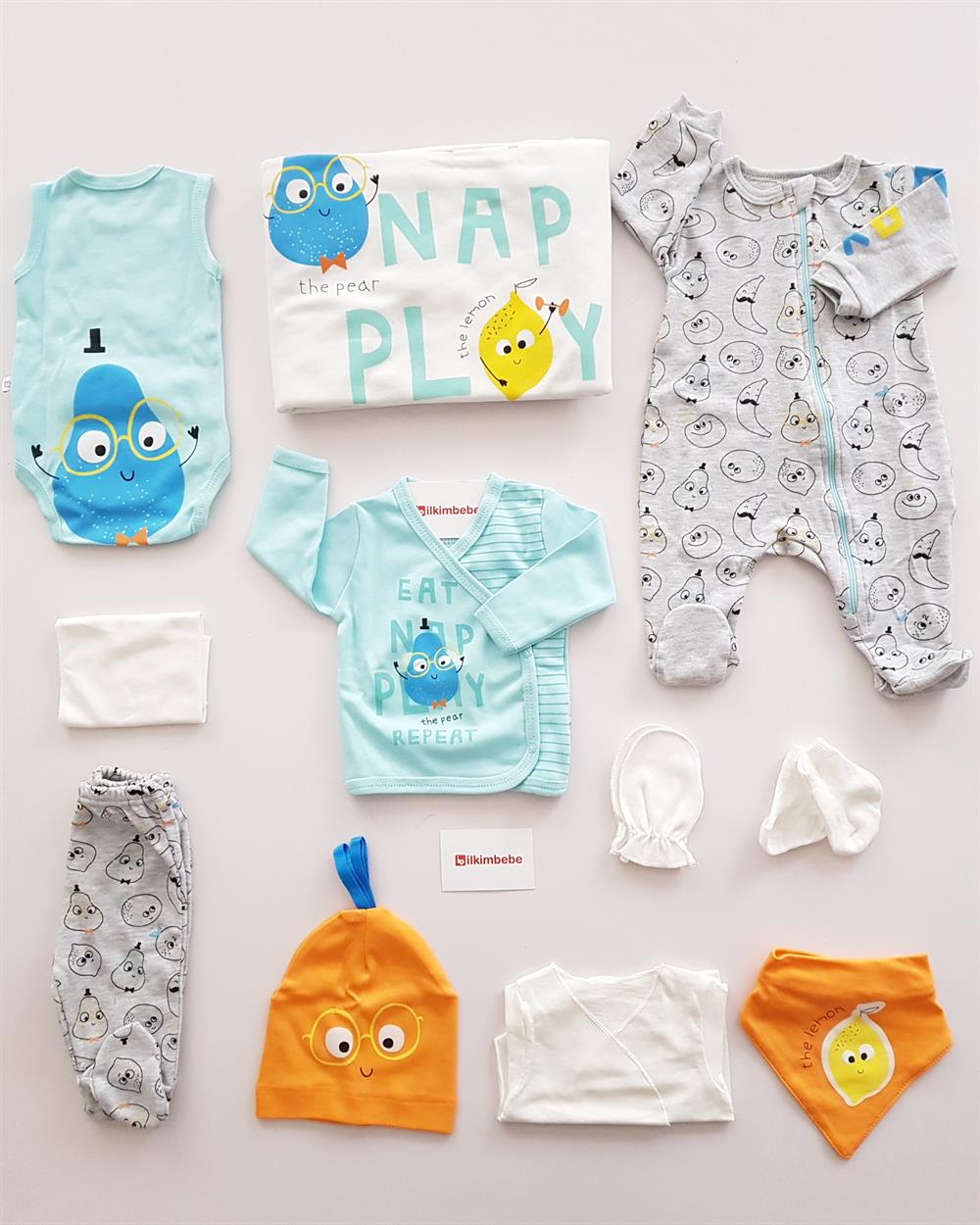 Eğlenceli Meyveler 10 Lu Set - ERKEK BEBEK
