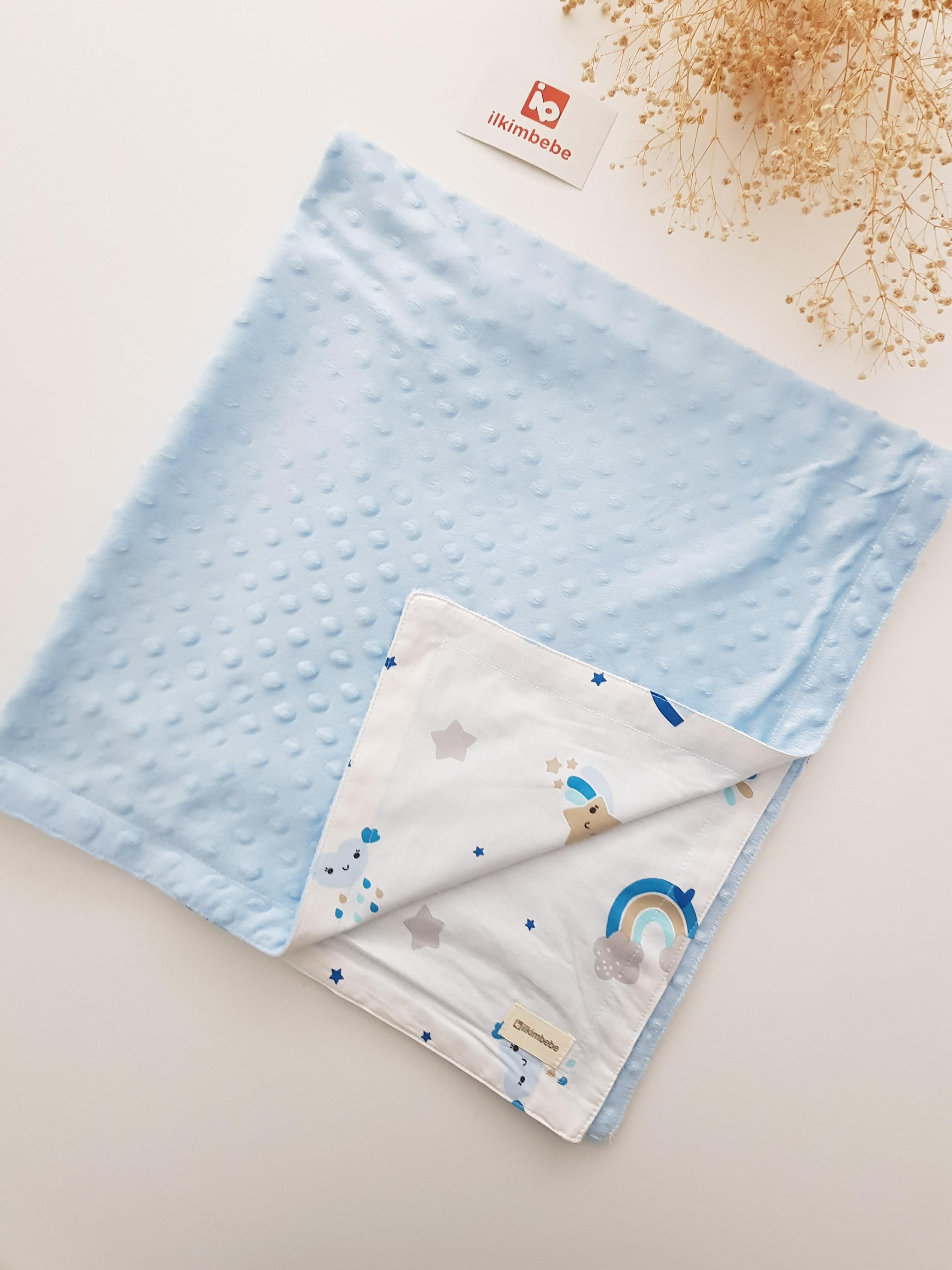 Gökkuşağı Nohut Bebek Battaniye 85x90 - Çift Katlı Müslin Battaniye