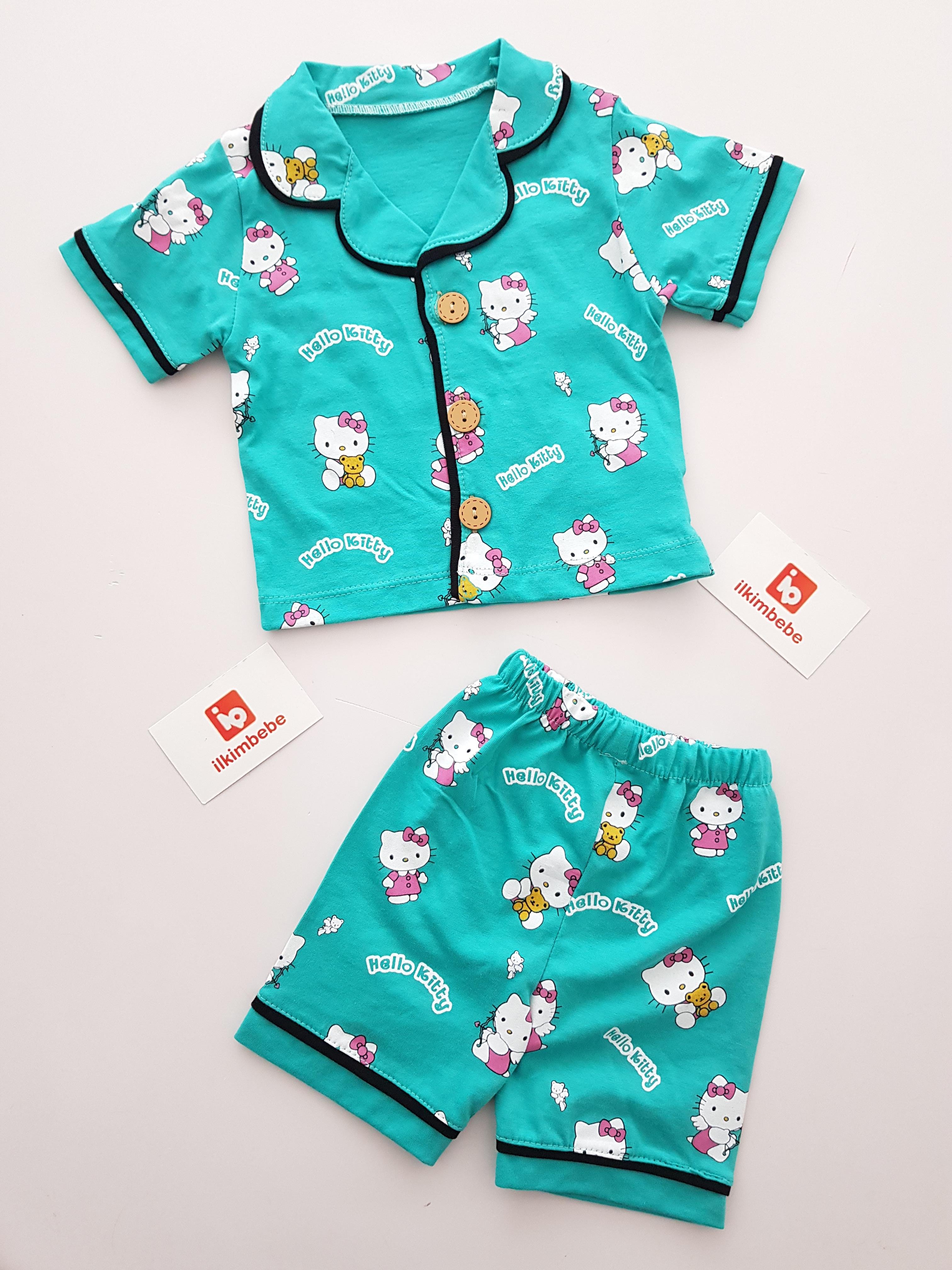Hello Kitty Kısa Kol 2li Pijama Takımı - Kız Takım