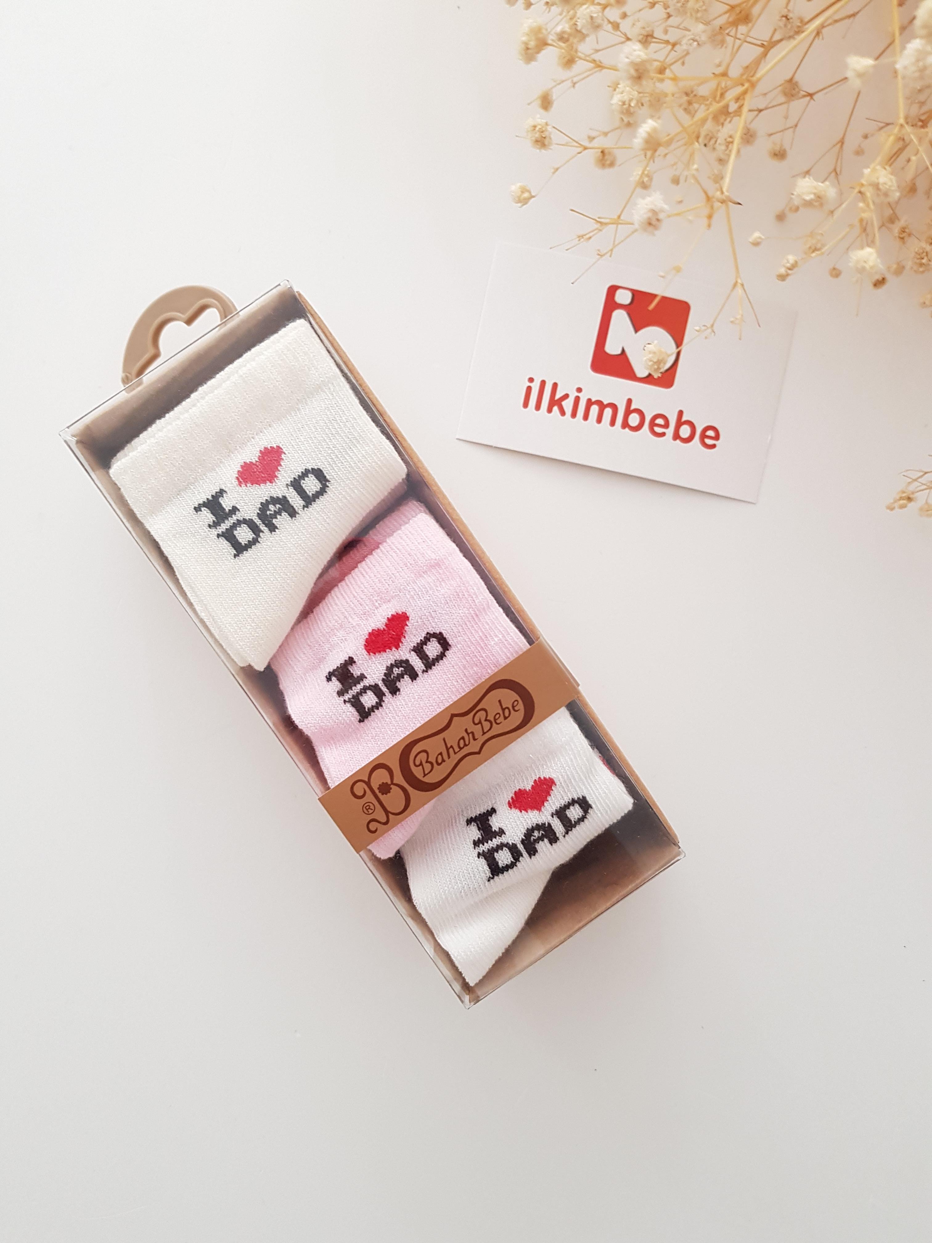 I Love Dad 6lı Bebek Çorap - Çorap