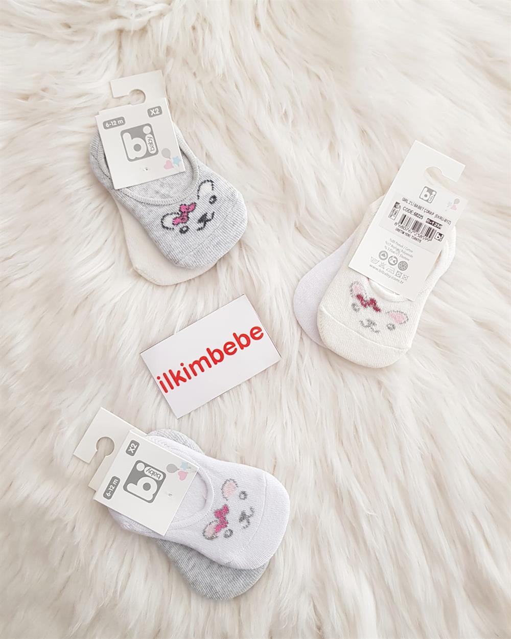 Kurdelalı 2li Babet Çorap - ERKEK BEBEK