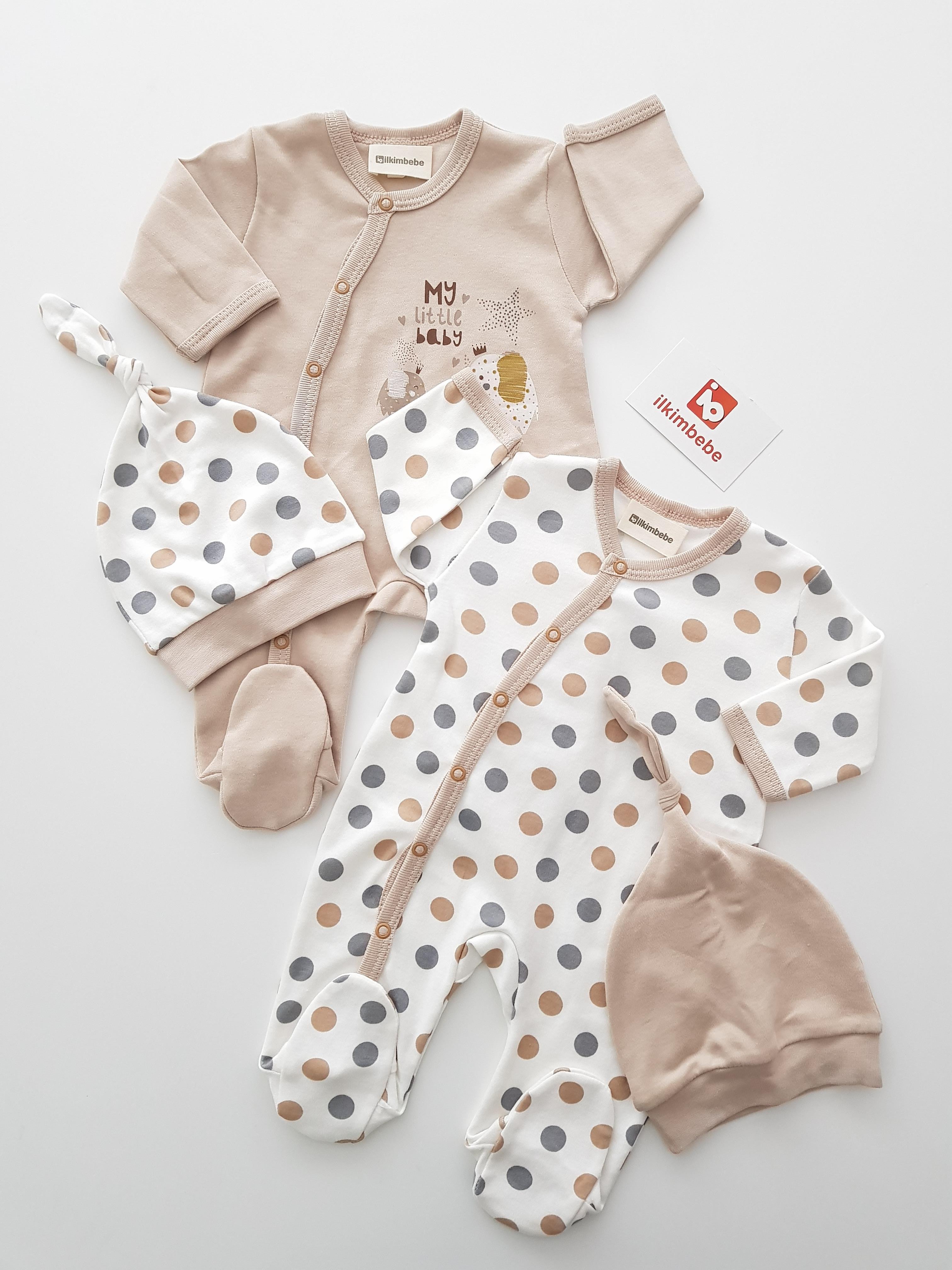 Minik Fil 2li Bebek Tulumu - ERKEK BEBEK