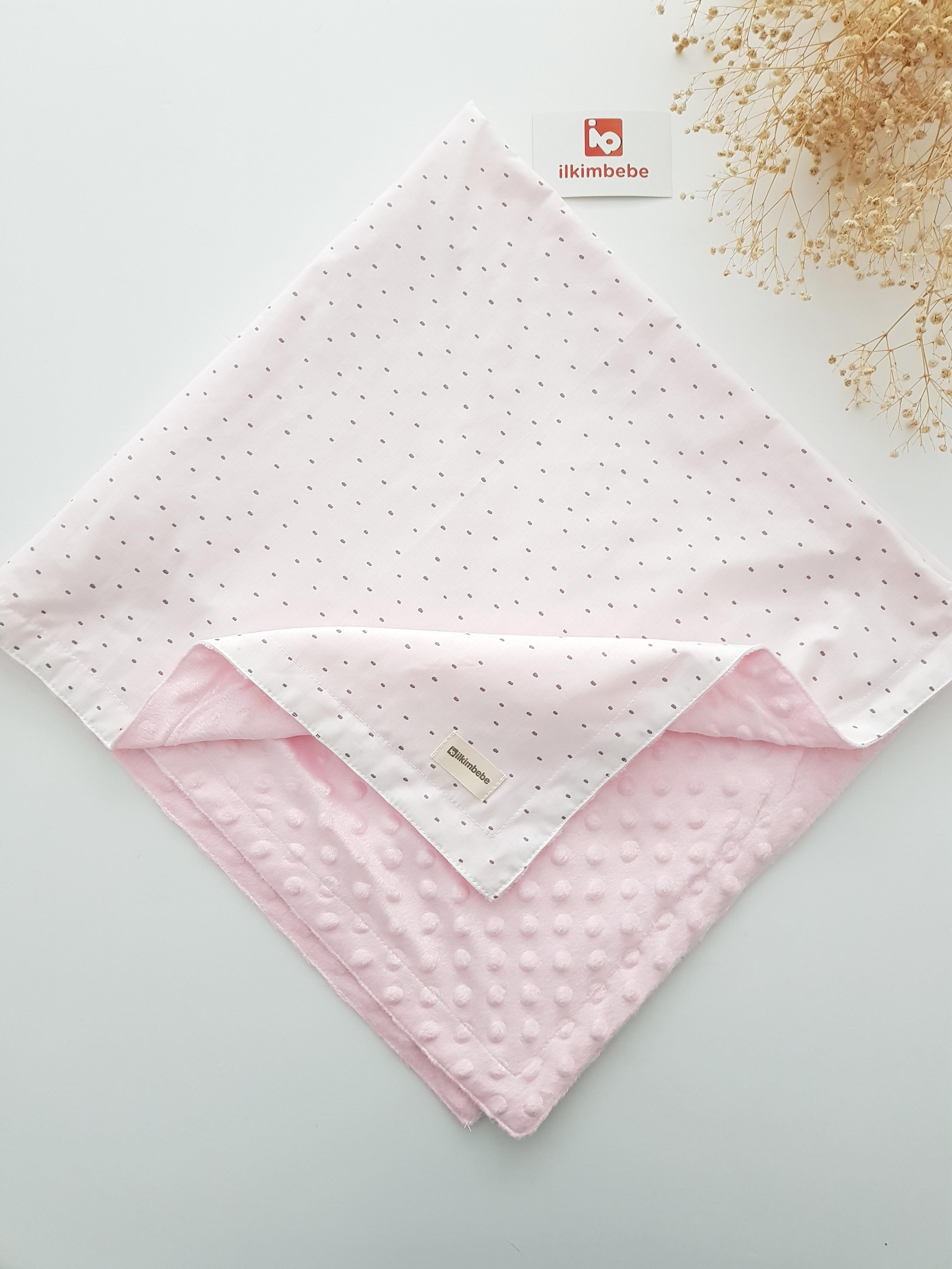Noktalı Nohut Bebek Battaniye 85x90 - Çift Katlı Müslin Battaniye