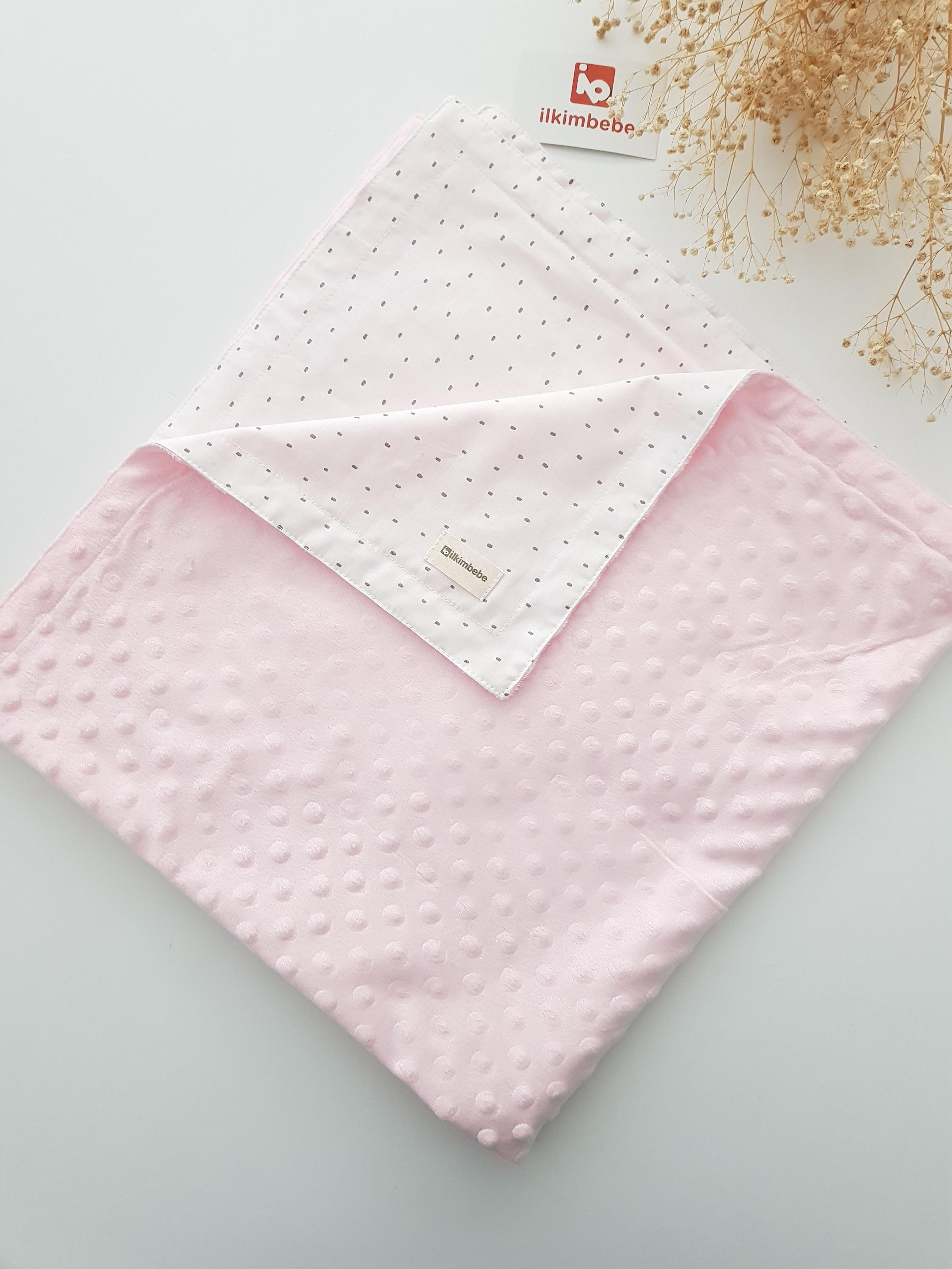 Noktalı Nohut Bebek Battaniye 85x90 - Çift Katlı Müslin Battaniye