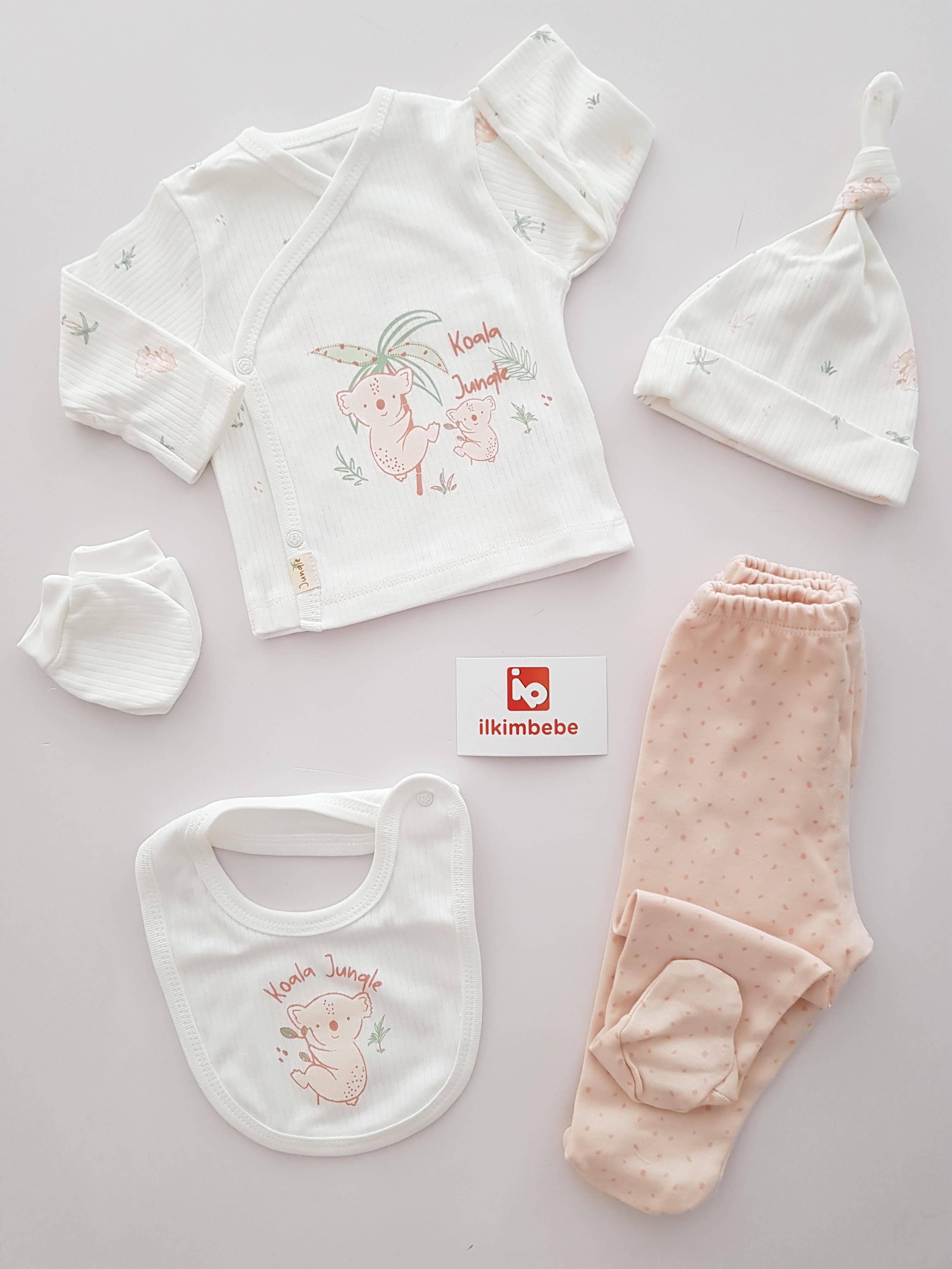 Organik Koala 5li Set - KIZ BEBEK